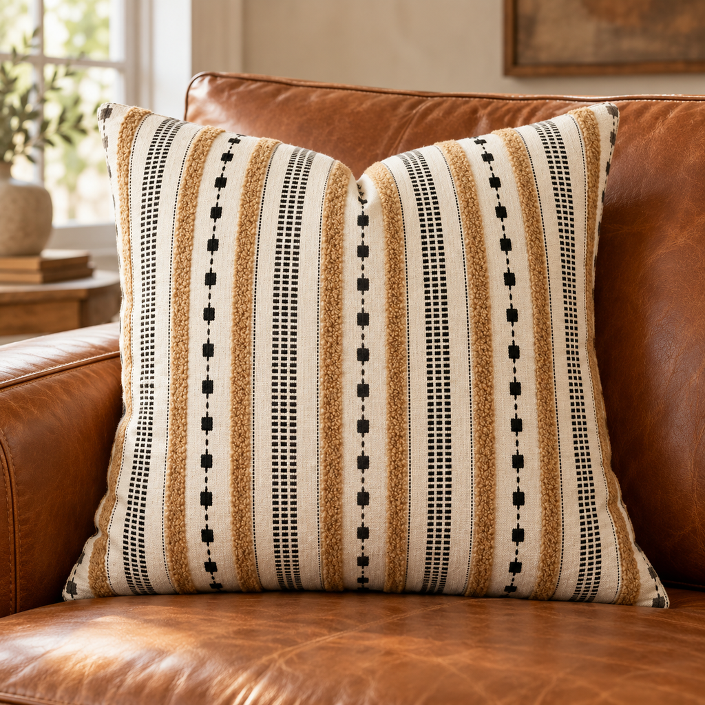 Xuma Camel – 24" × 24" Luxury Square Pillow
