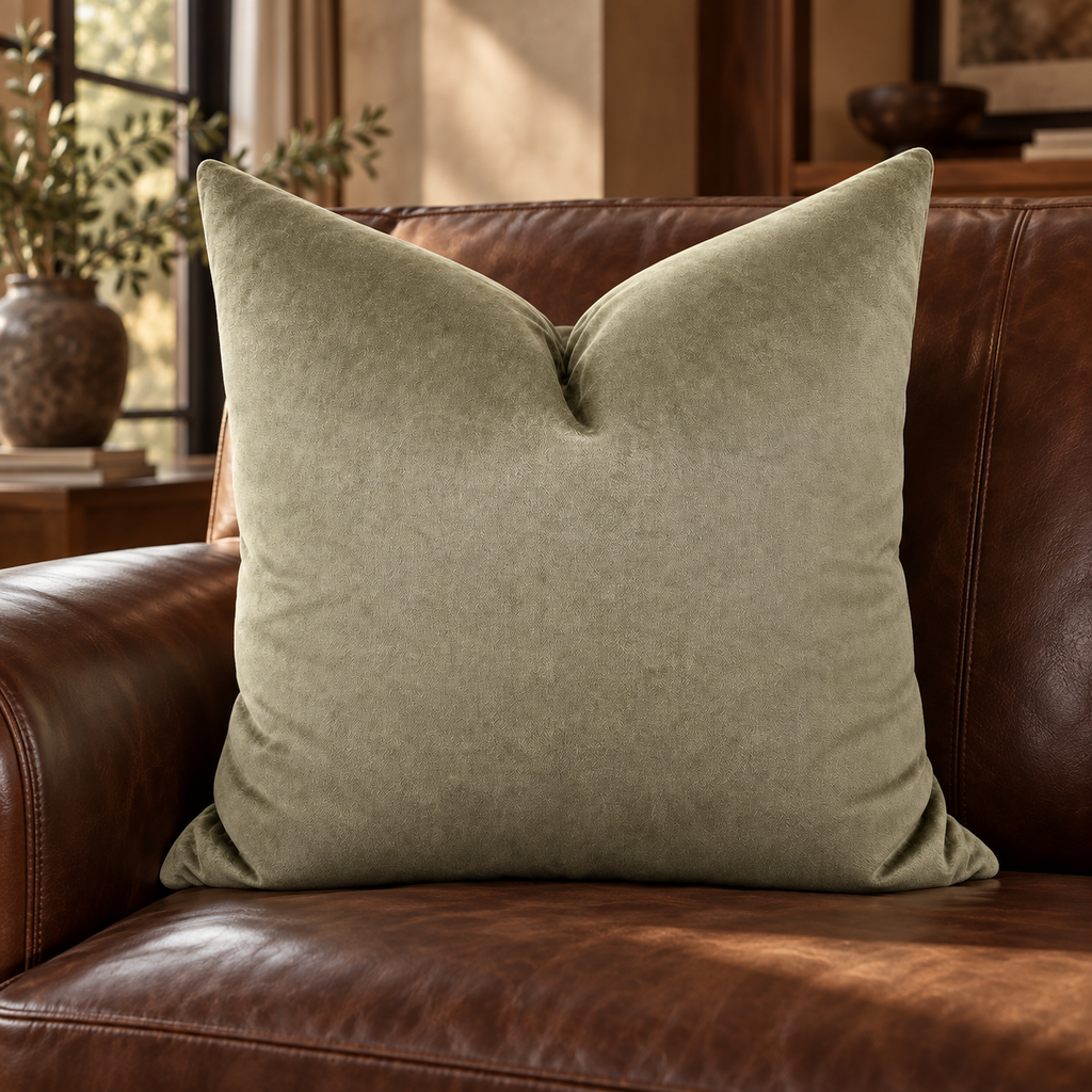 Belvedere Driftwood – 24" × 24" Luxury Square Pillow