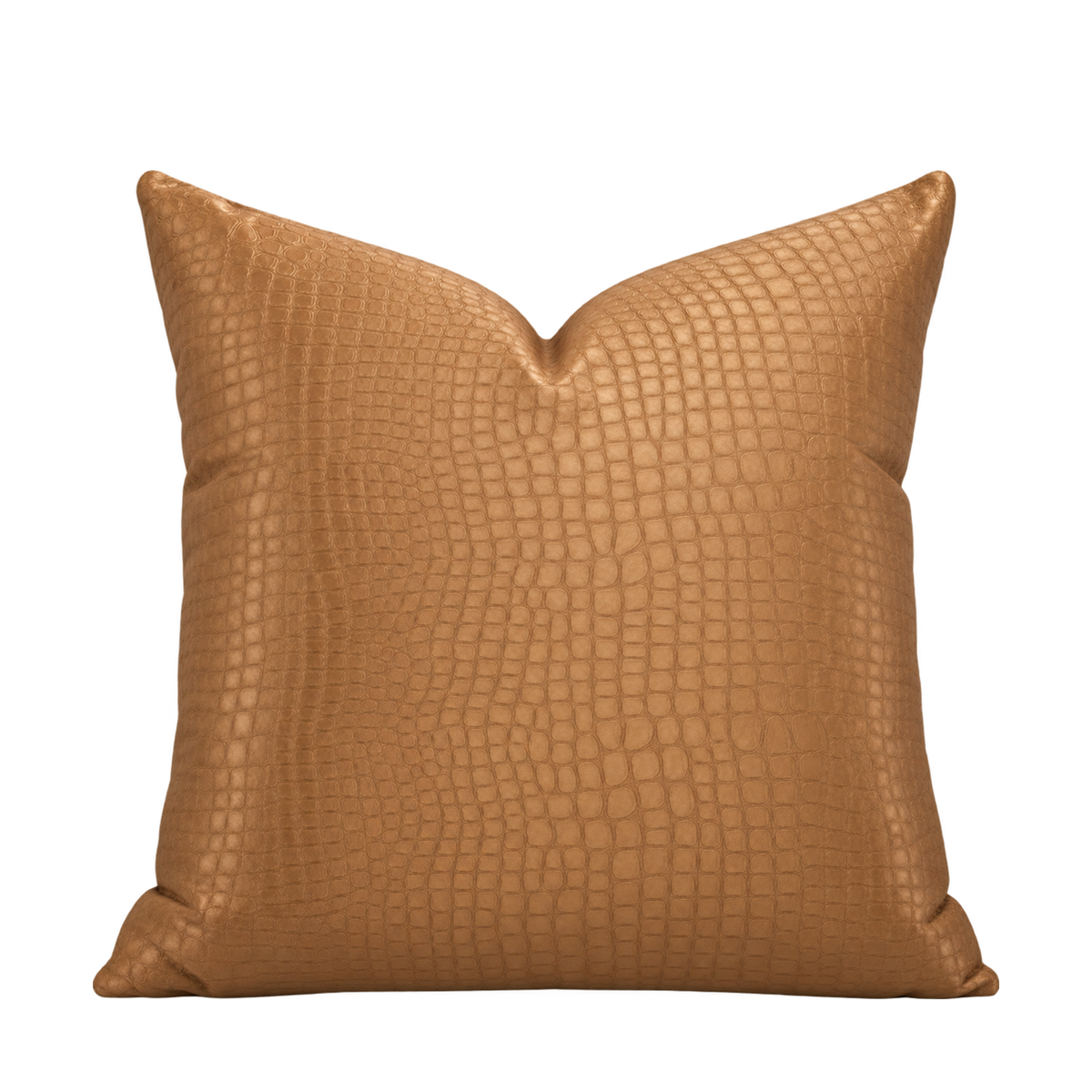Croc Gold – 24" × 24" Luxury Square Pillow