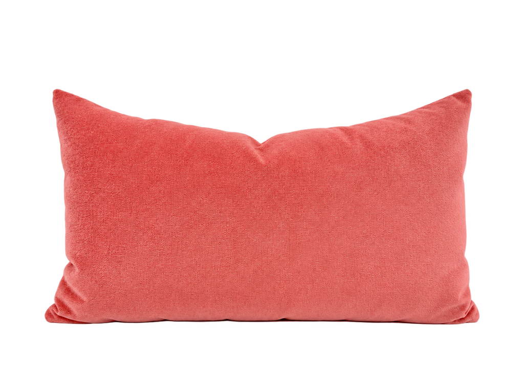 Mohair Pink – 24" × 14" Luxury Lumbar Pillow