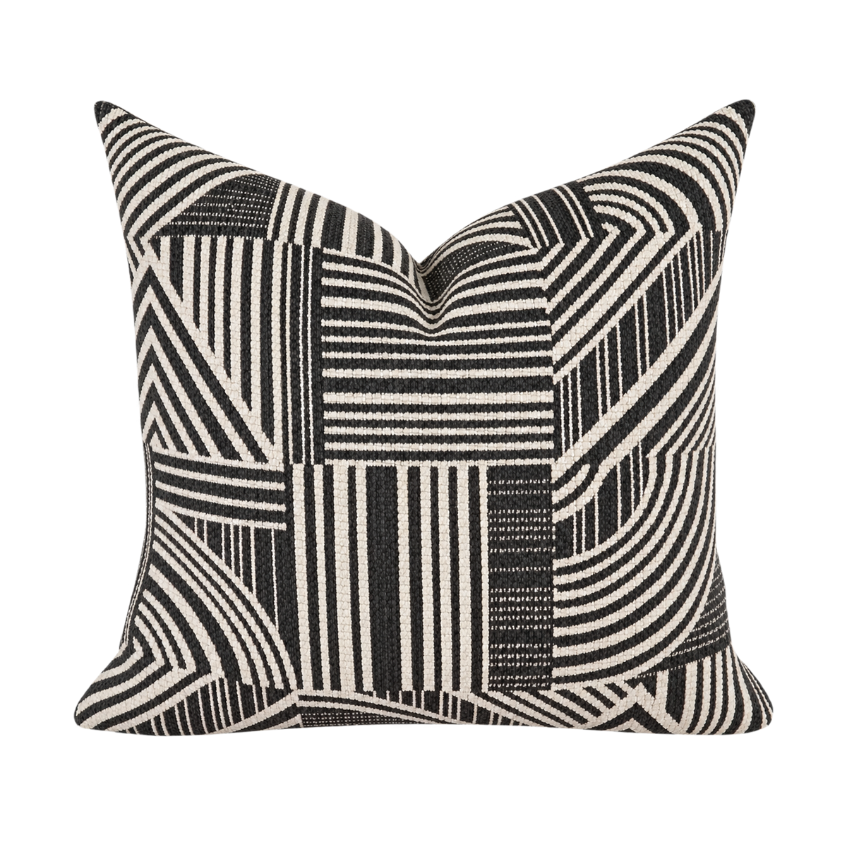 Zaria Charcoal – 24" × 24" Luxury Square Pillow