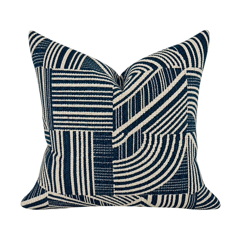 Zaria Azure – 24" × 24" Luxury Square Pillow