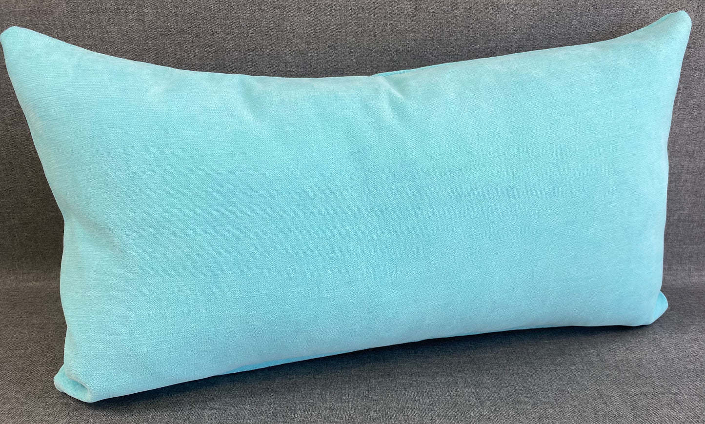 Luxury Lumbar Pillow 24" x 14" - Robin Egg; Soft and Velvety fabric of aquamarine