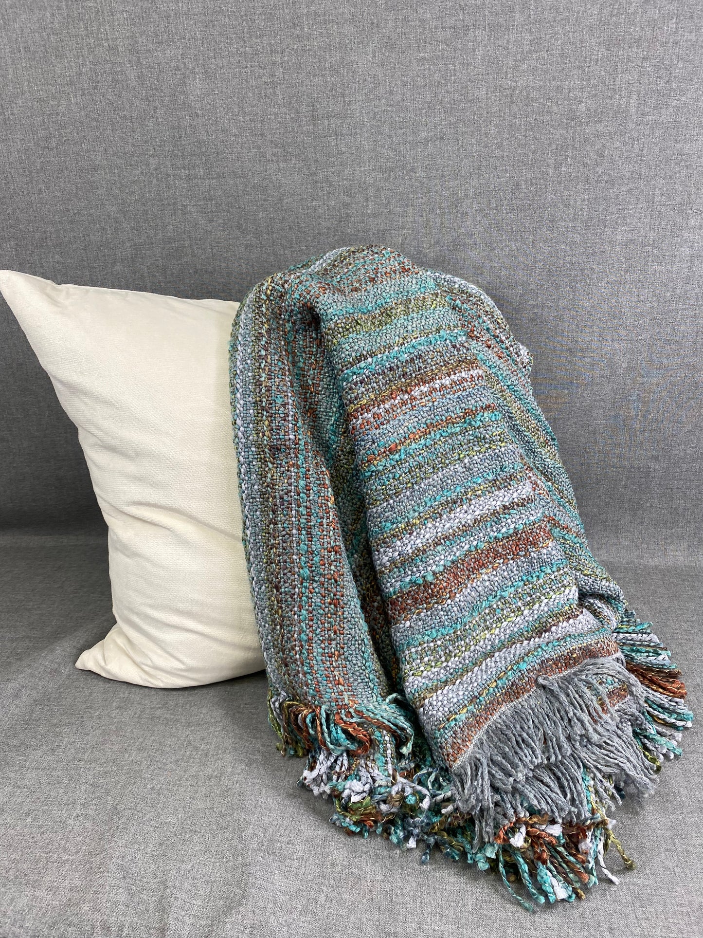 Luxury Knit Throw - 45" x 70" - Asheville Tidal; Bulky Knit Throw