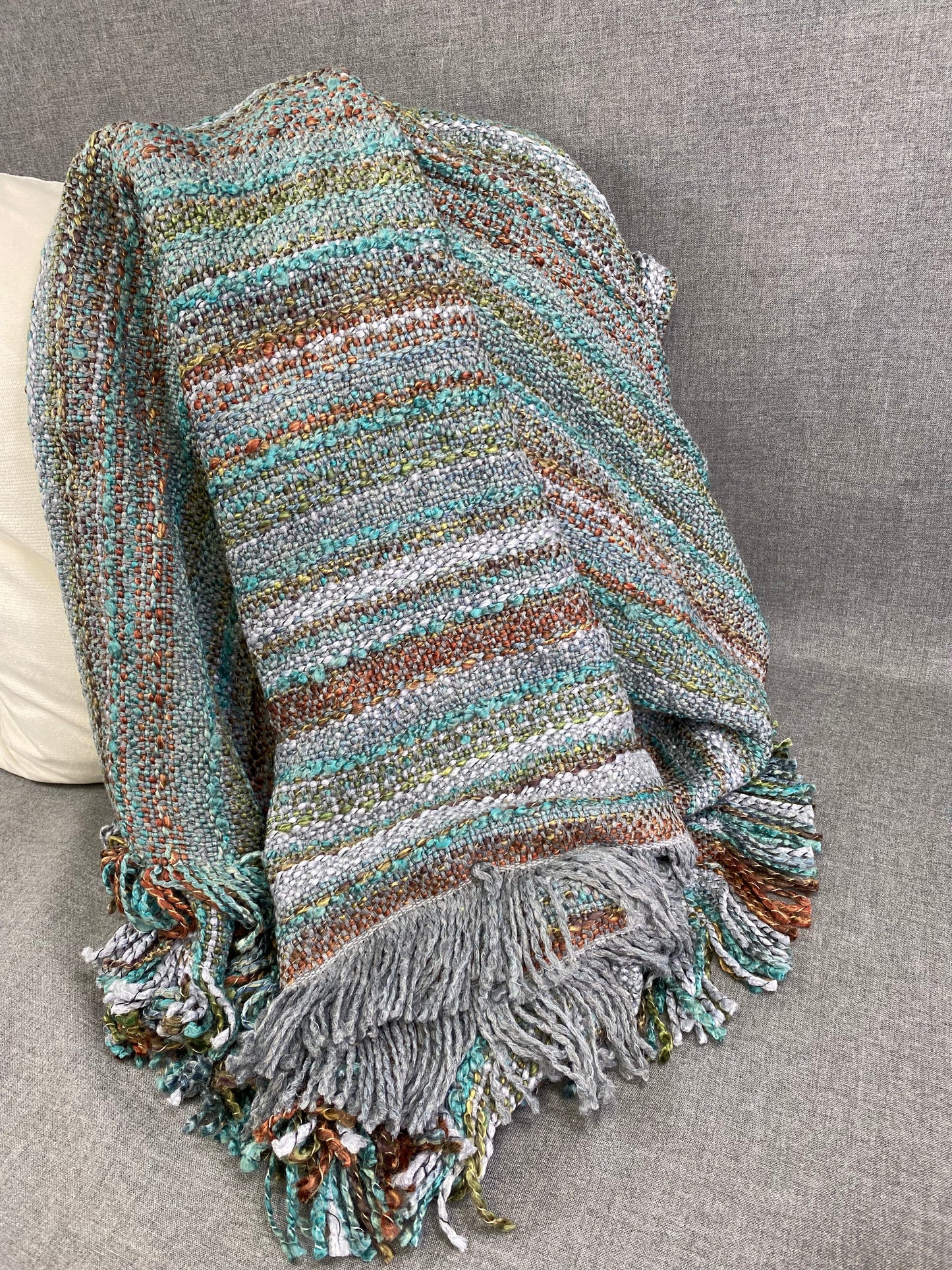 Luxury Knit Throw - 45" x 70" - Asheville Tidal; Bulky Knit Throw