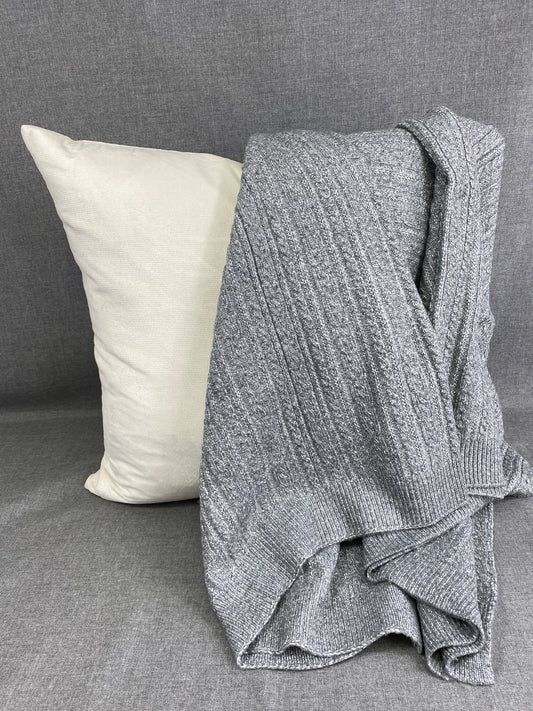 Luxury Knit Throw - 50" x 60" - Spinnaker Grey; Knit Throw