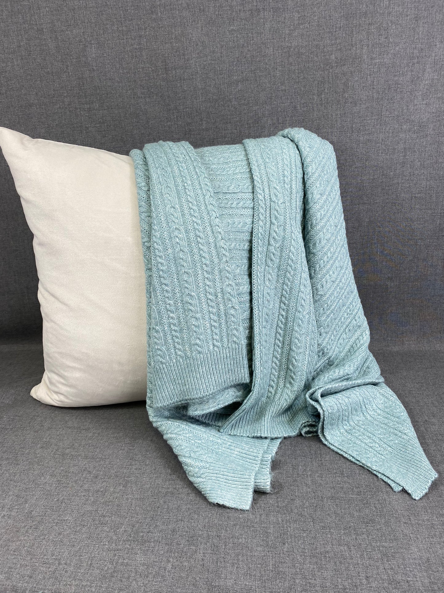 Luxury Knit Throw - 50" x 60" - Spinnaker Seamist; Knit Throw