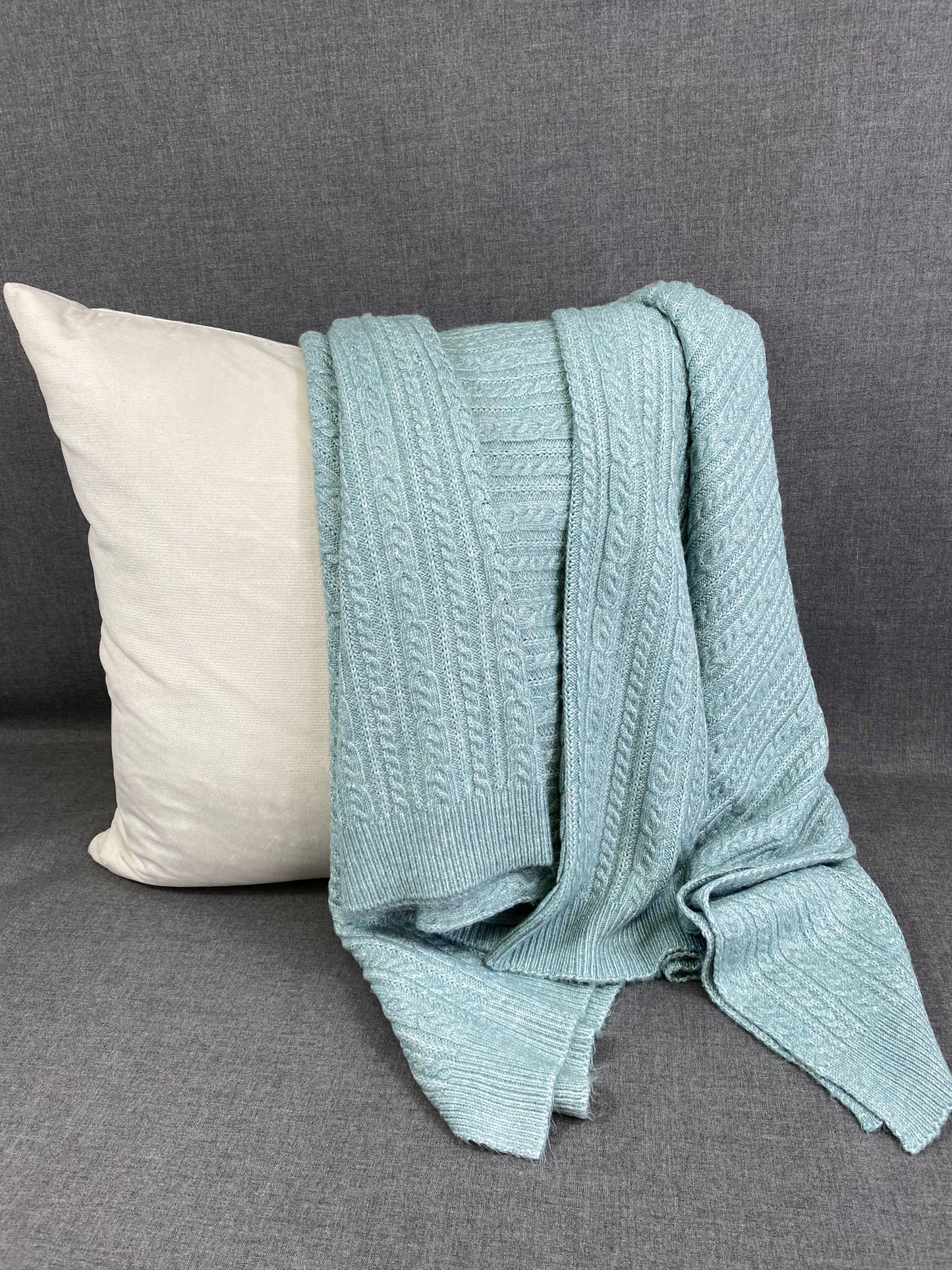 Luxury Knit Throw - 50" x 60" - Spinnaker Seamist; Knit Throw