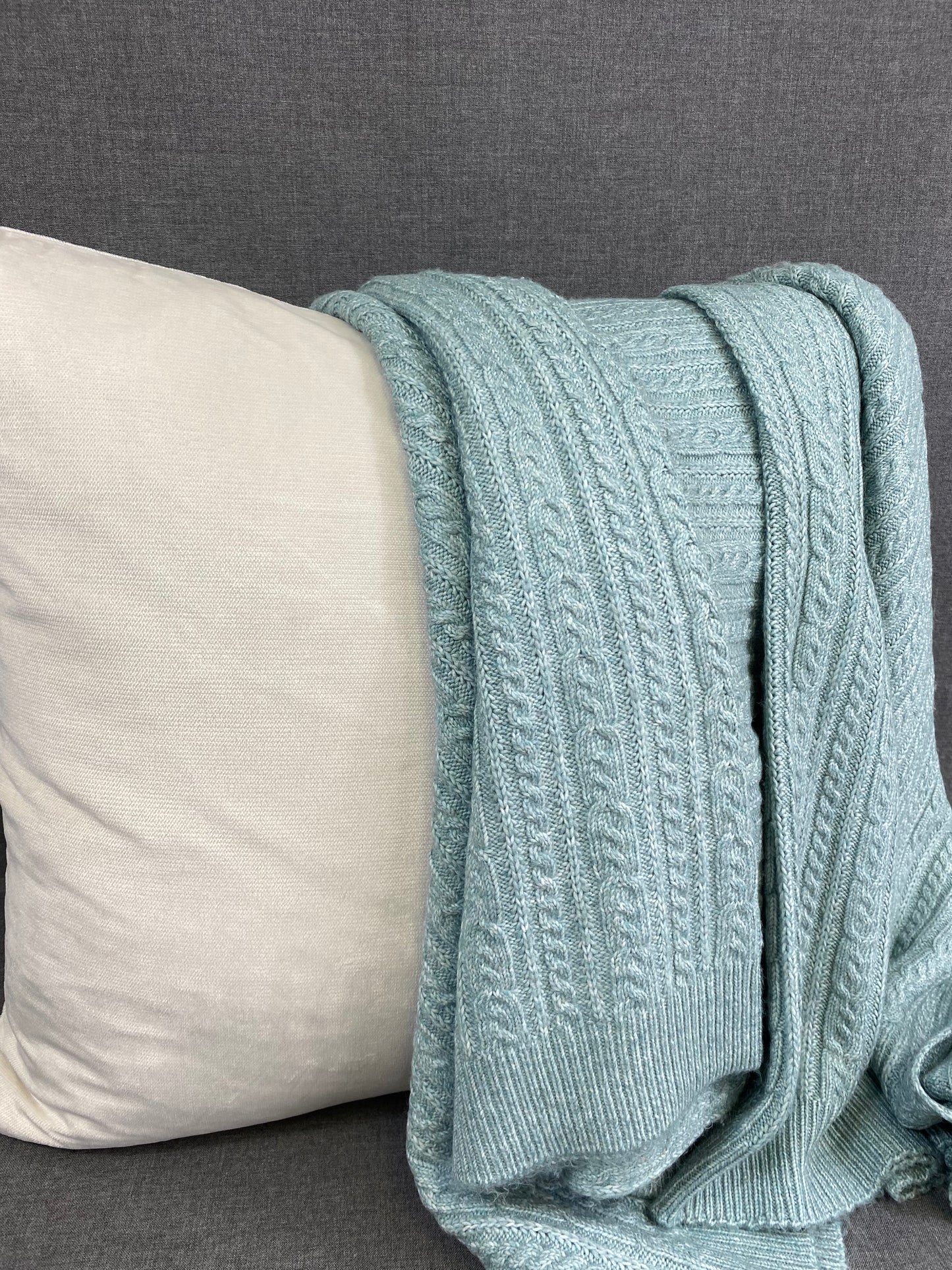 Luxury Knit Throw - 50" x 60" - Spinnaker Seamist; Knit Throw