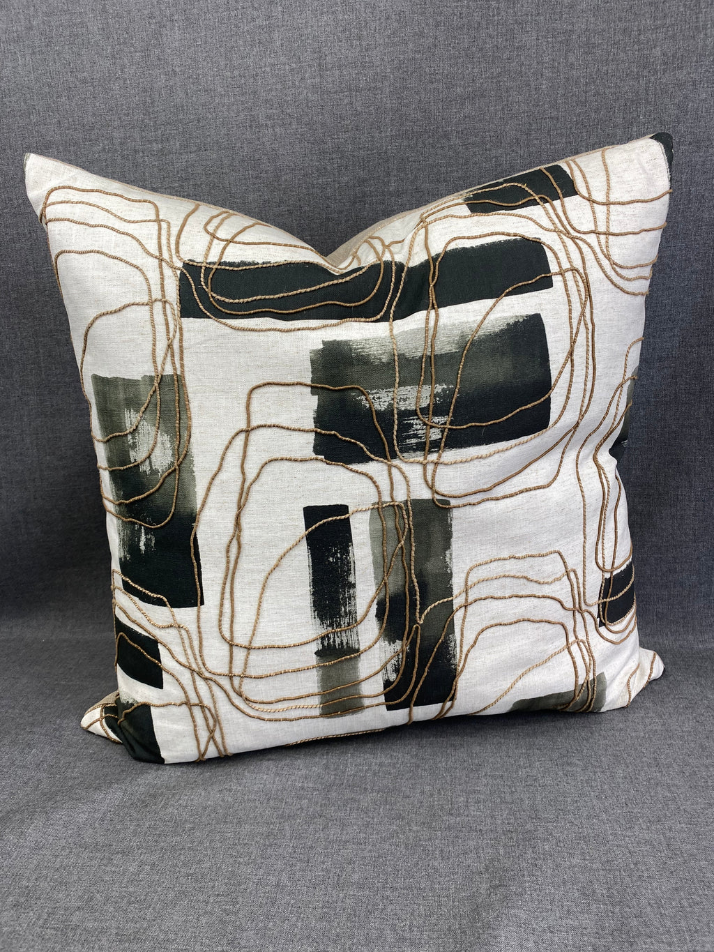 Luxury Pillow -  24"x24"- Freeform Ink