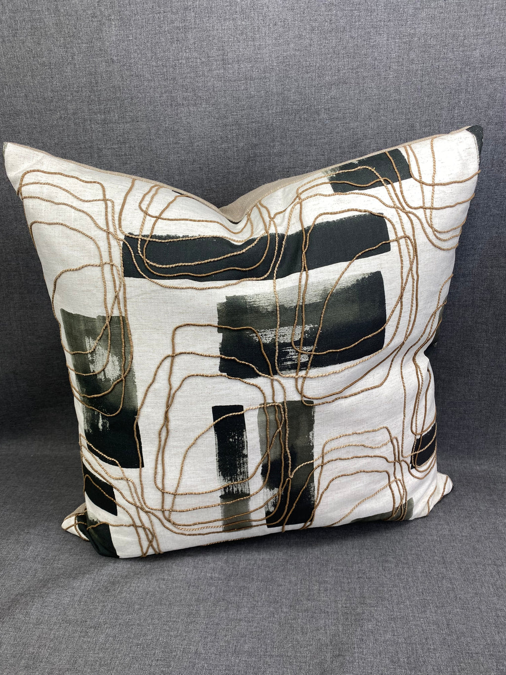 Luxury Pillow -  24"x24"- Freeform Ink