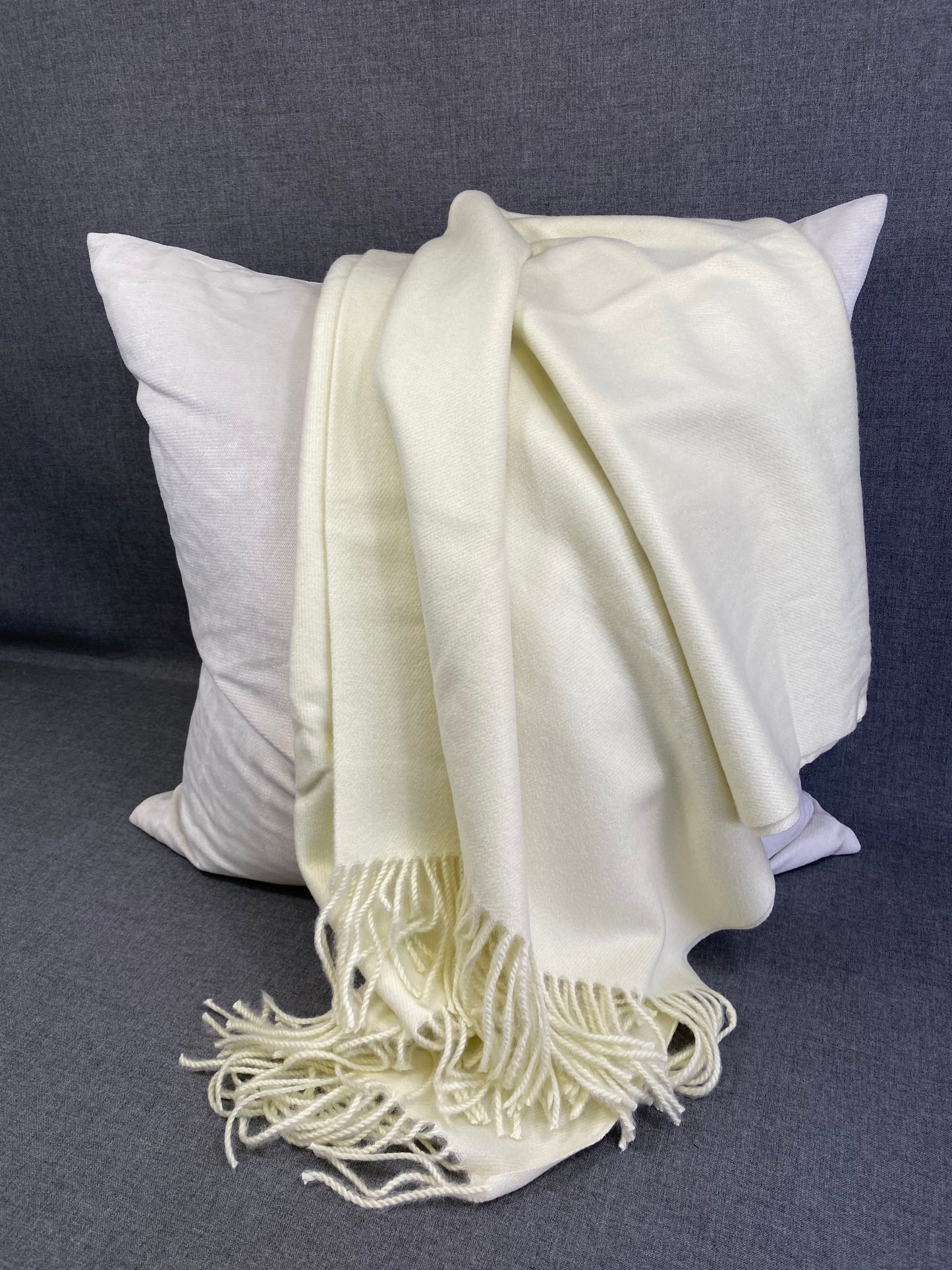 Faux Cashmere Cream- 68" x 50"