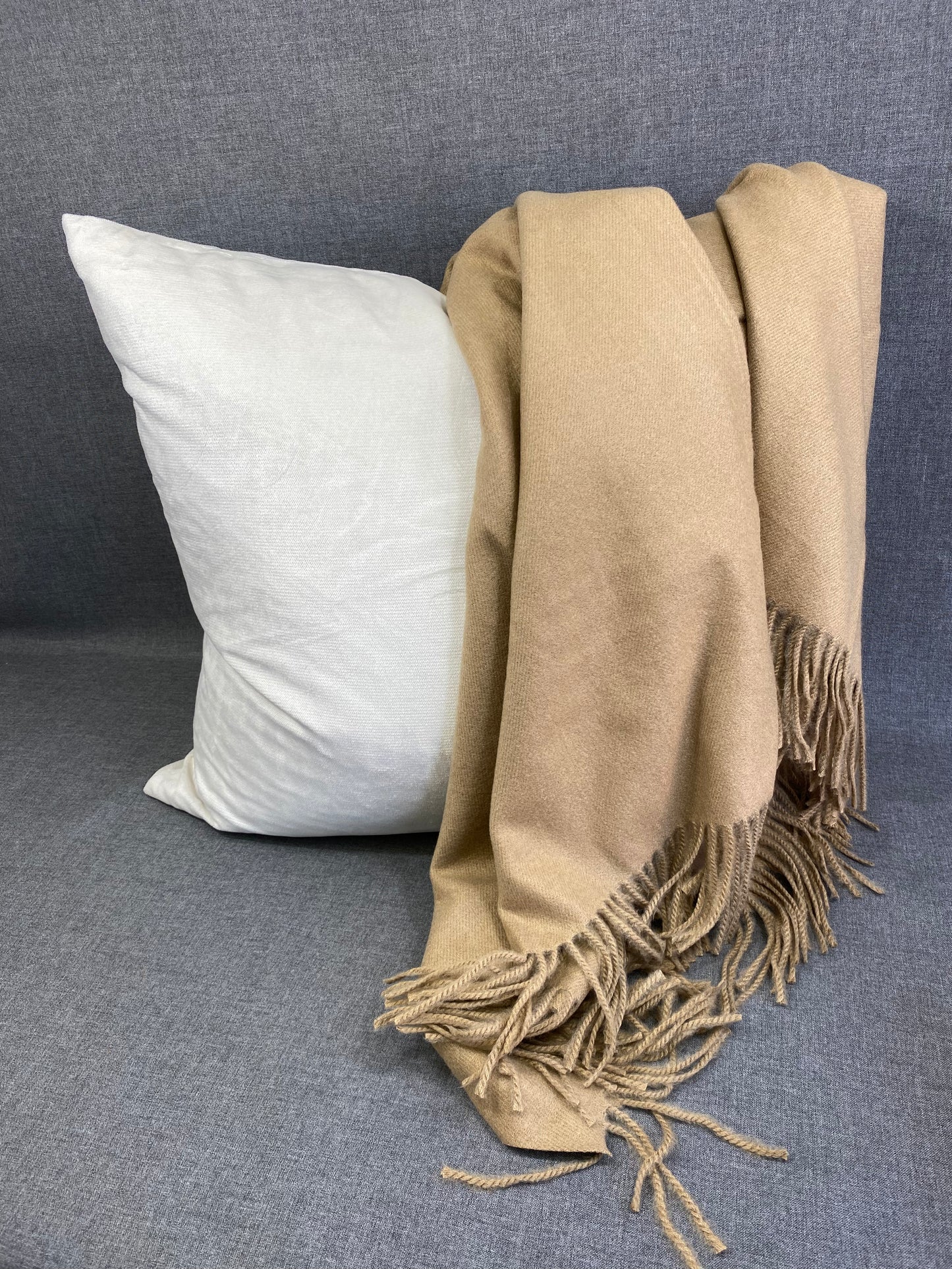 Faux Cashmere Sandalwood- 68" x 50"