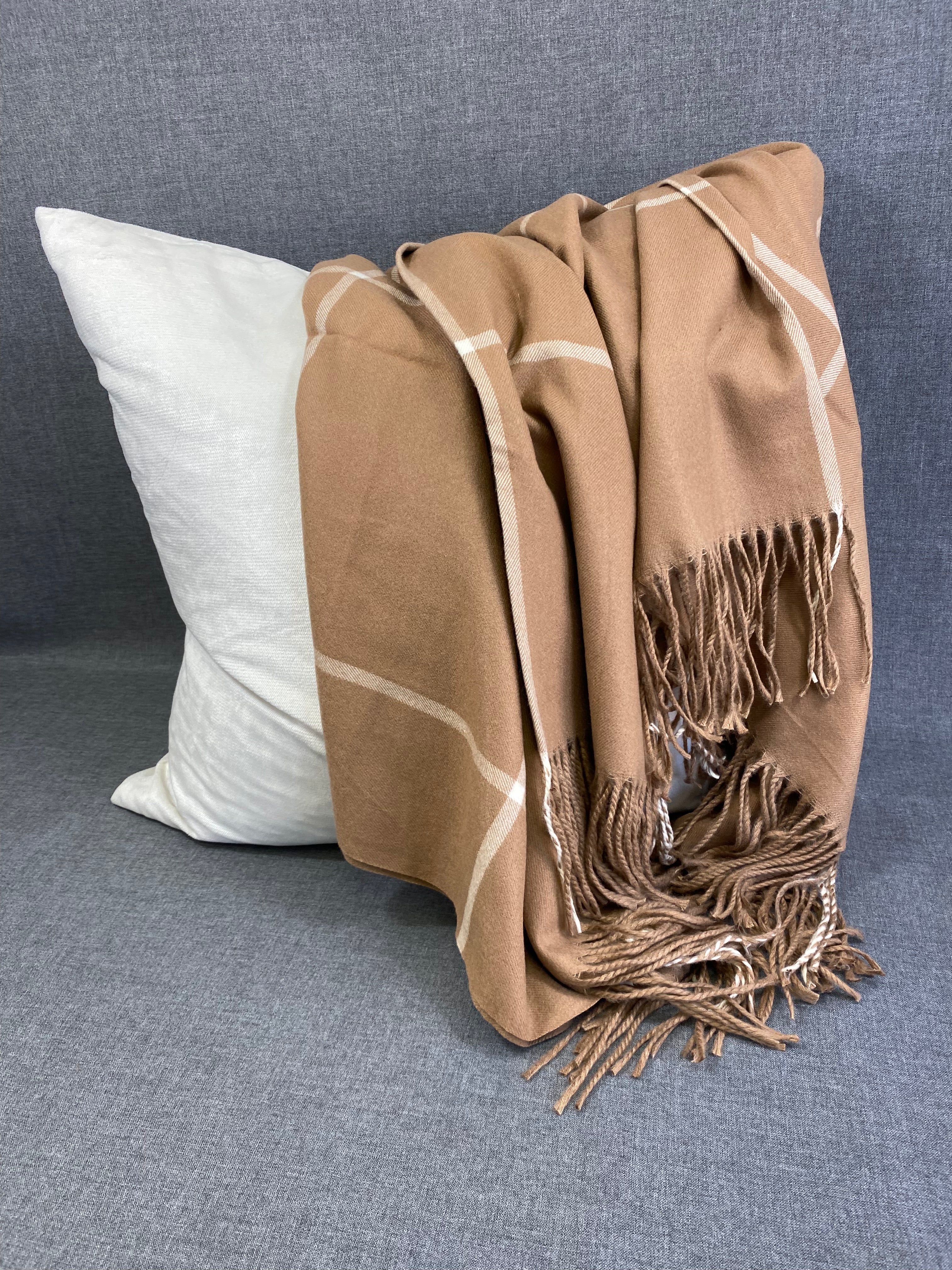 Glasgow Camel Throw  50"X60"