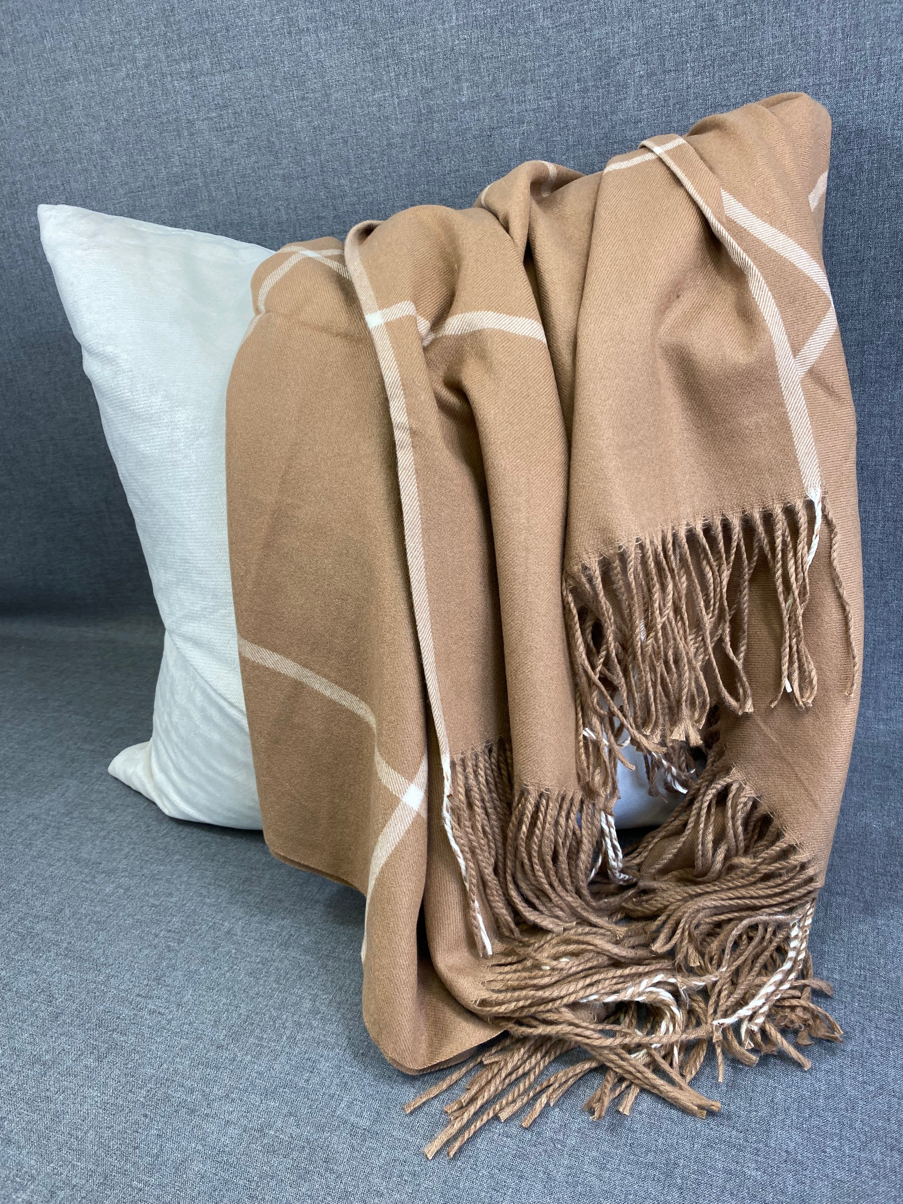 Glasgow Camel Throw  50"X60"