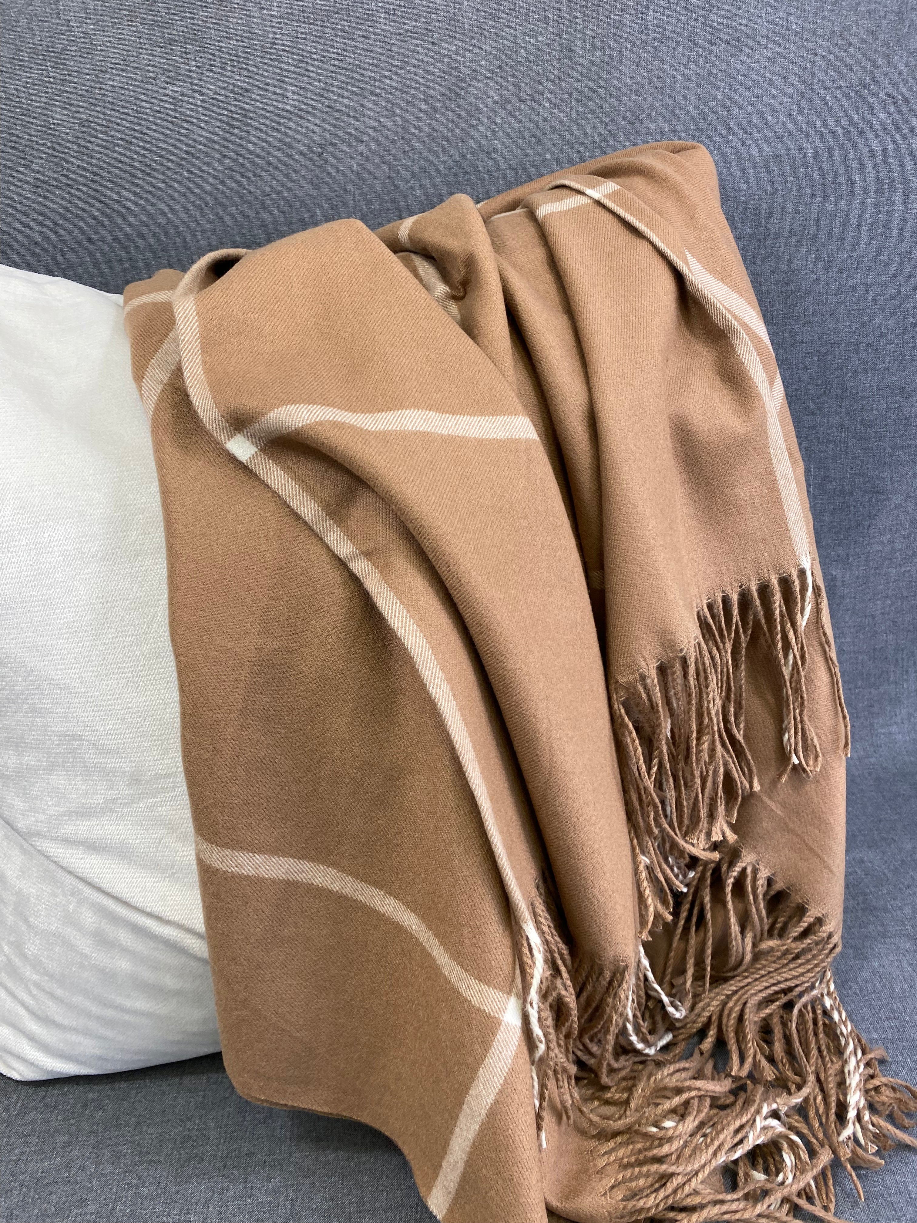 Glasgow Camel Throw  50"X60"