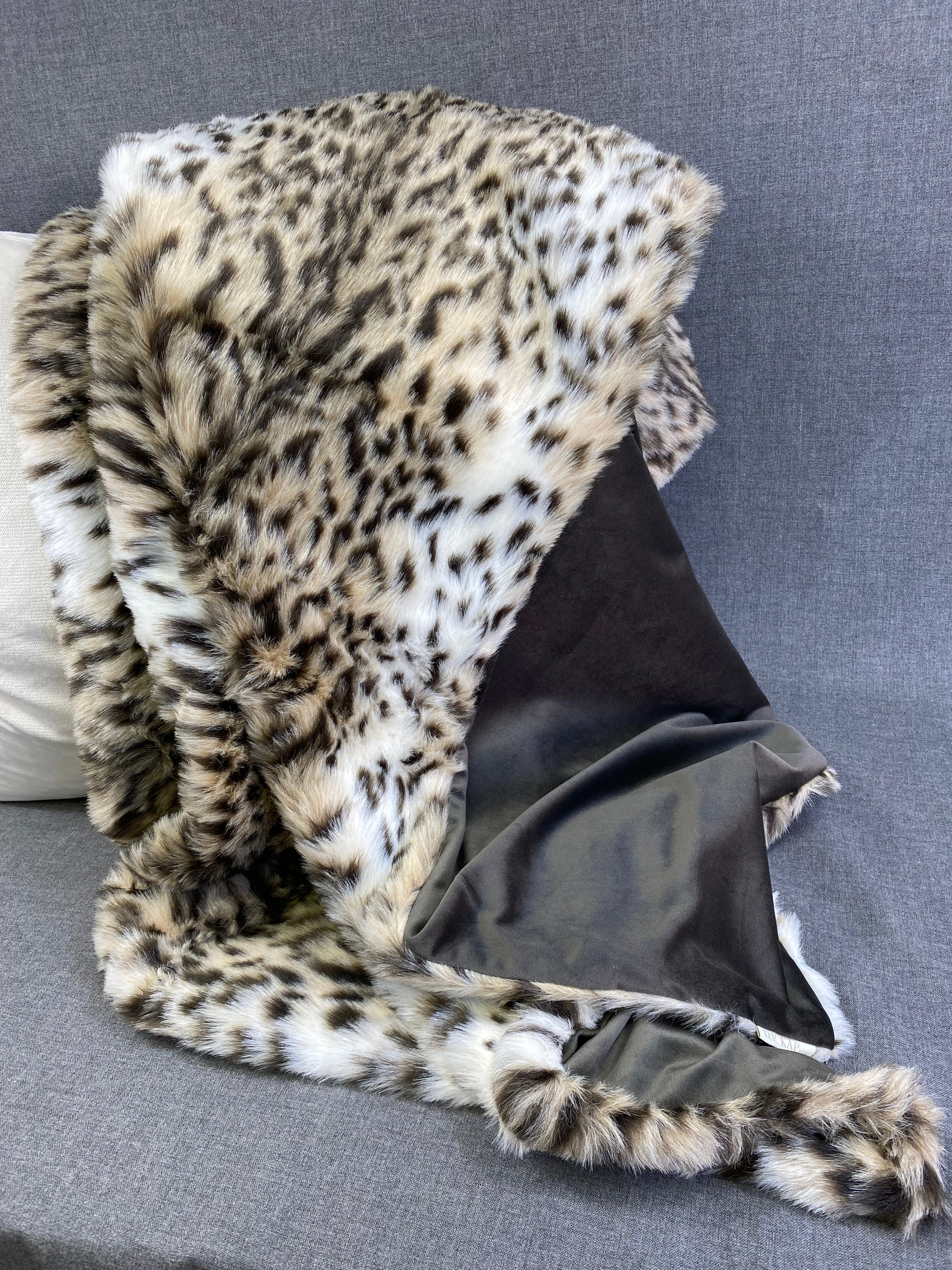 Ocelot Fur Throw  52" x 62"