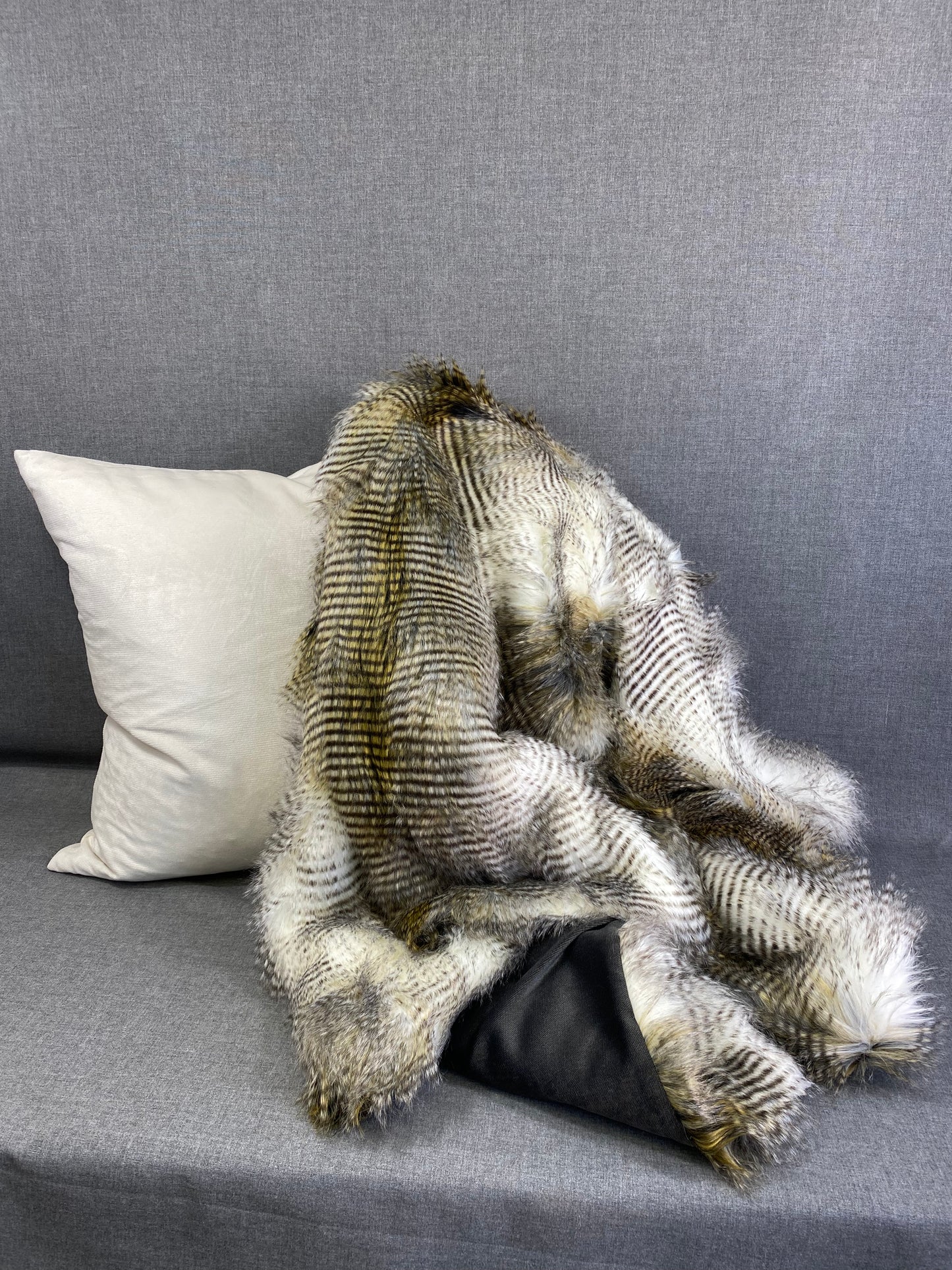 Alaskan Hawk Fur Throw - 52" x 62"