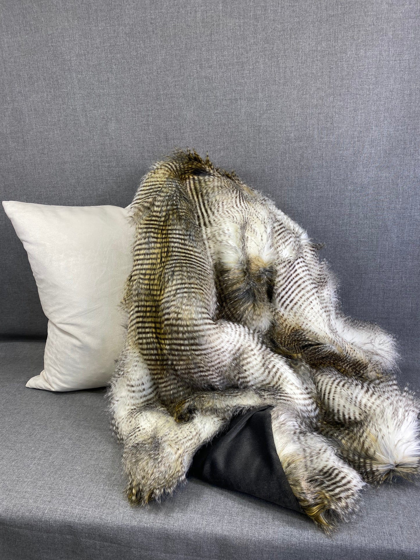 Alaskan Hawk Fur Throw - 52" x 62"