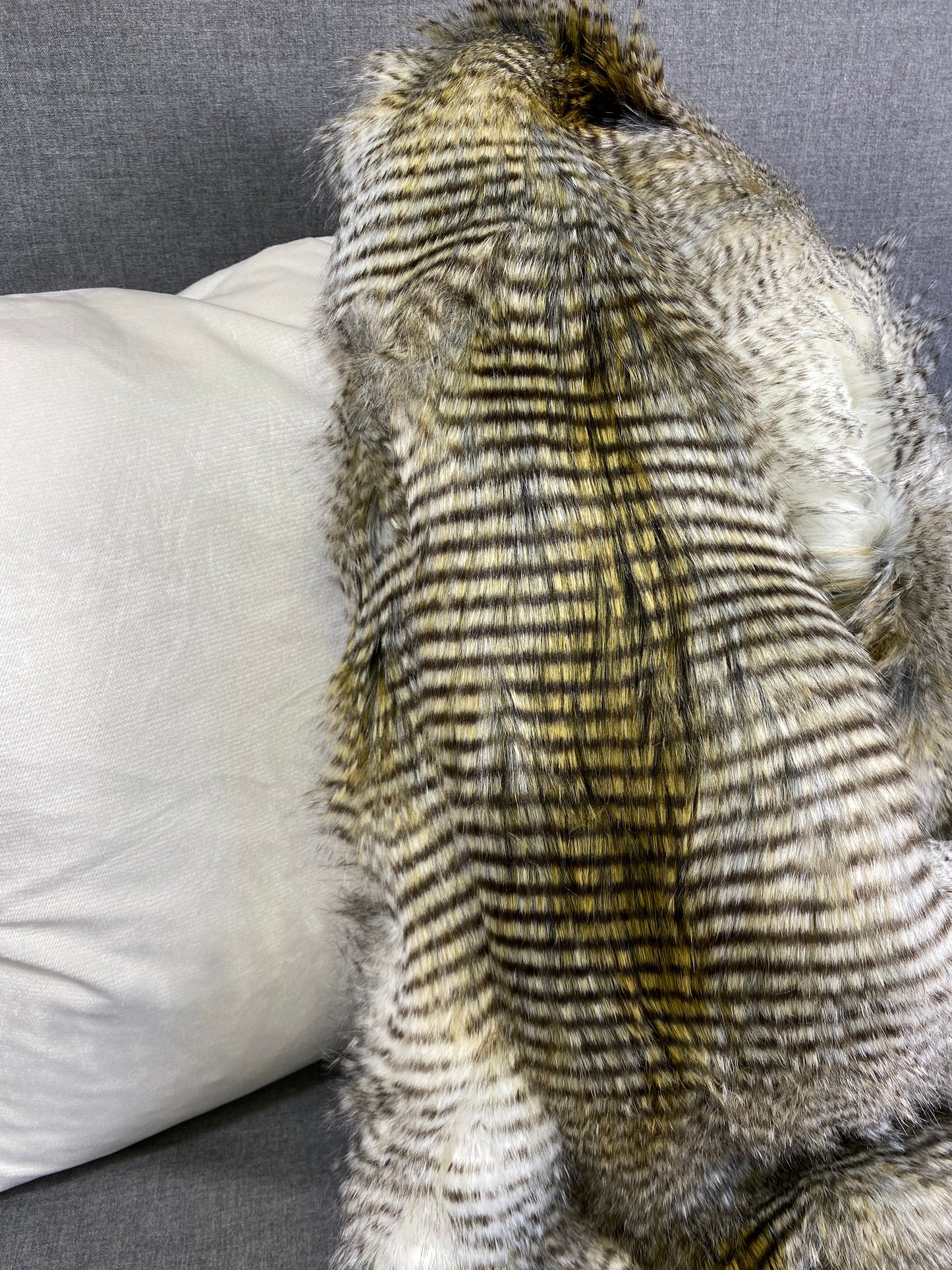 Alaskan Hawk Fur Throw - 52" x 62"