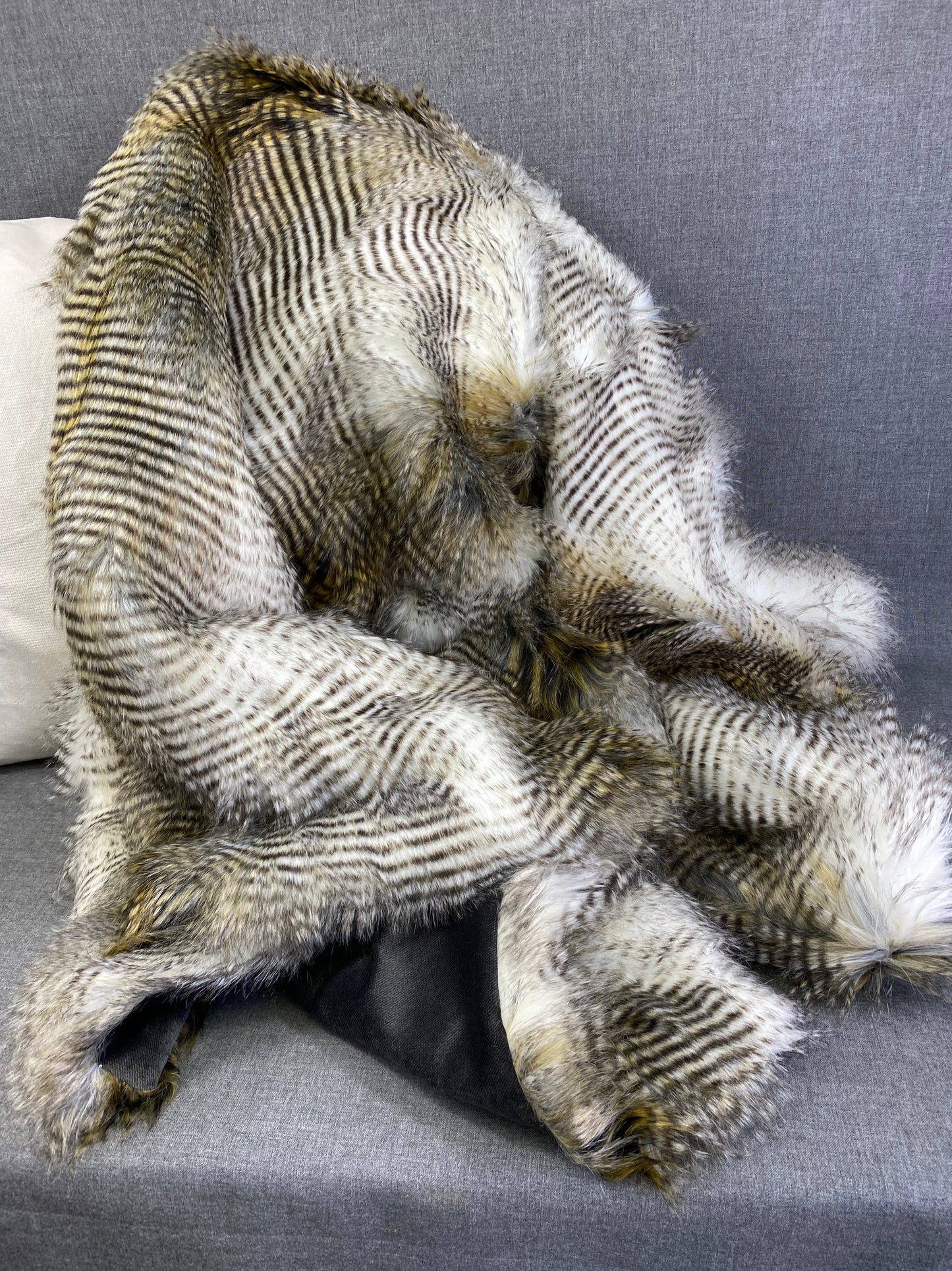 Alaskan Hawk Fur Throw - 52" x 62"