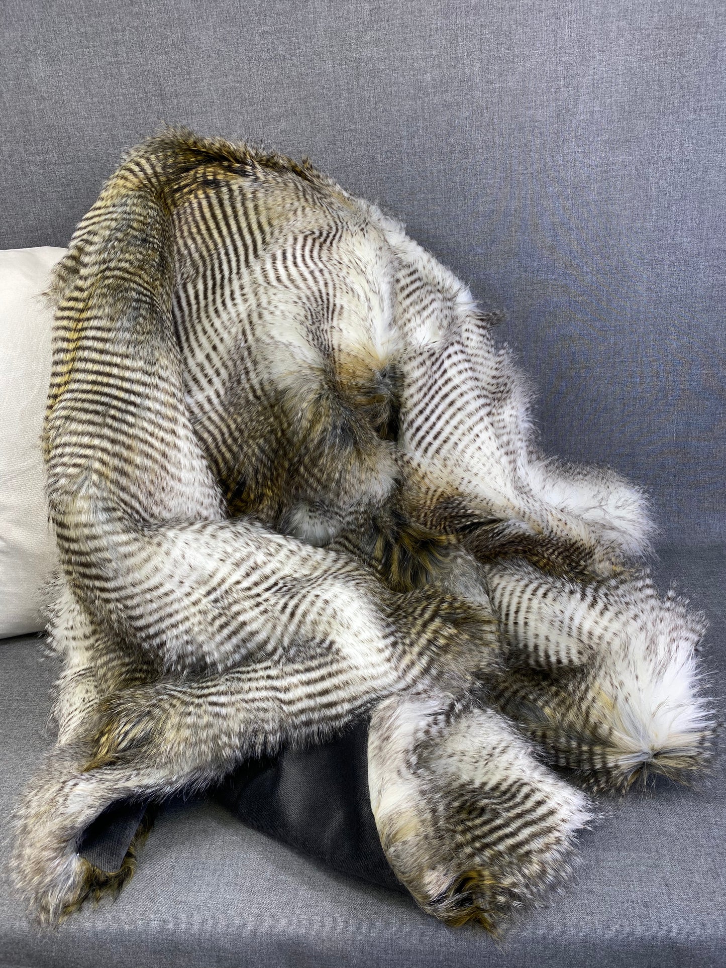 Alaskan Hawk Fur Throw - 52" x 62"