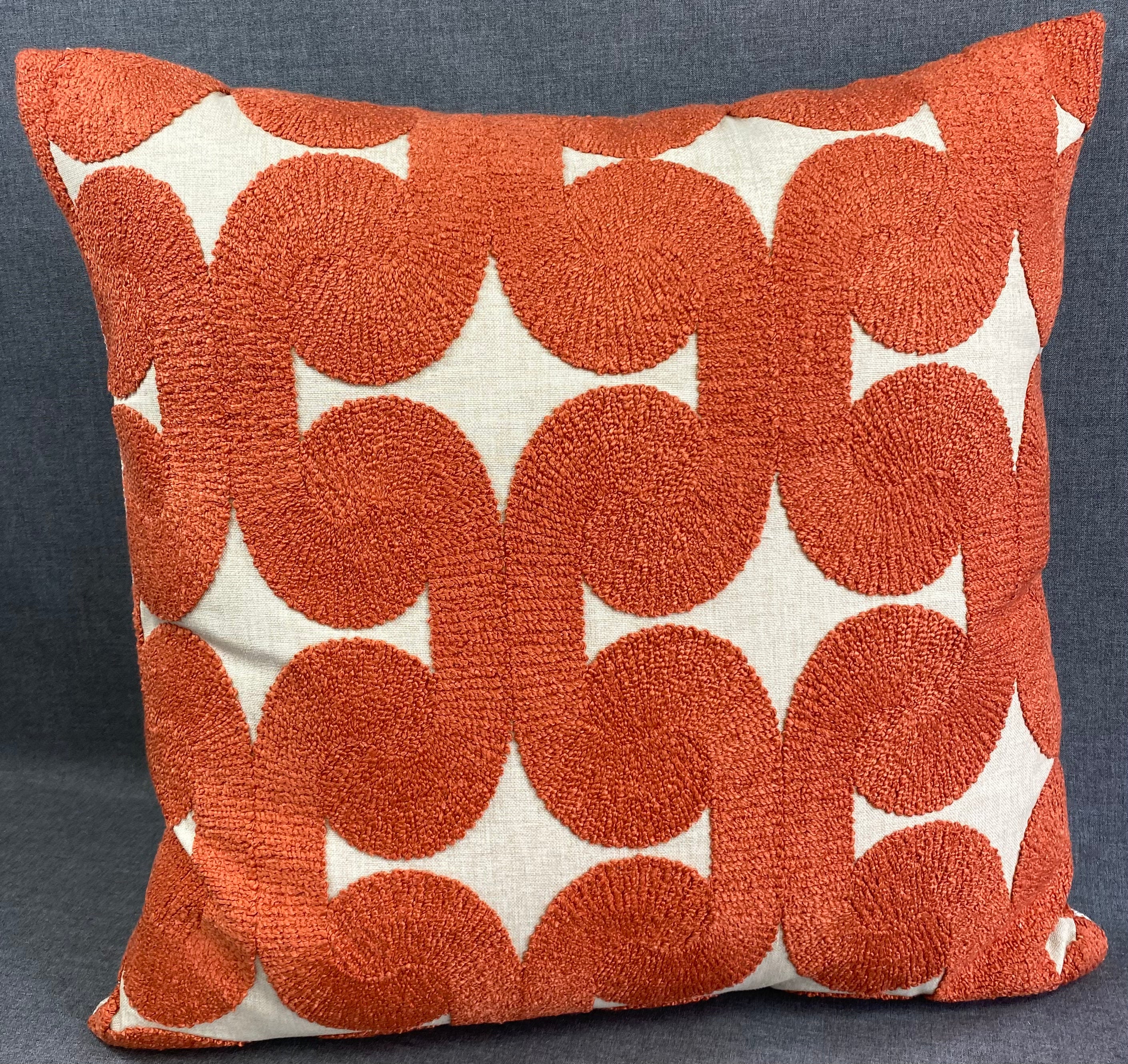 Luxury Pillow -  24" x 24" - Posh Den Dark Orange