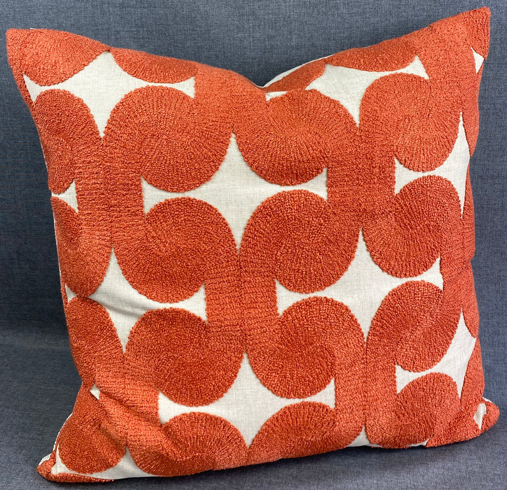 Luxury Pillow -  24" x 24" - Posh Den Dark Orange