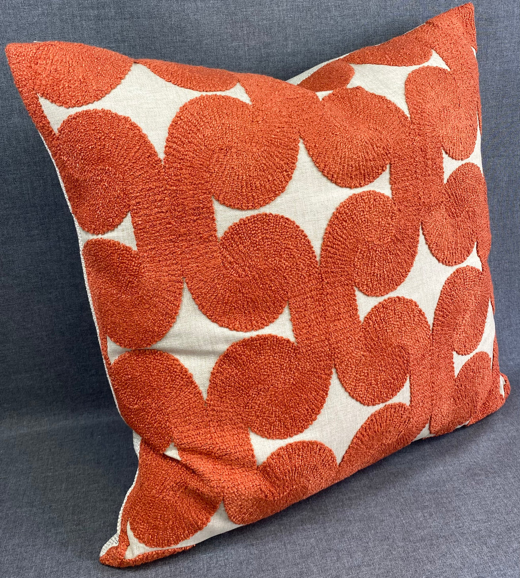 Luxury Pillow -  24" x 24" - Posh Den Dark Orange