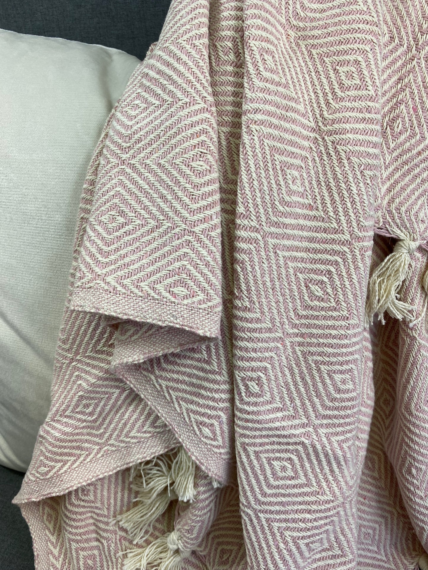 Soft Throw Diamond Weave-Pink- 50"X60"