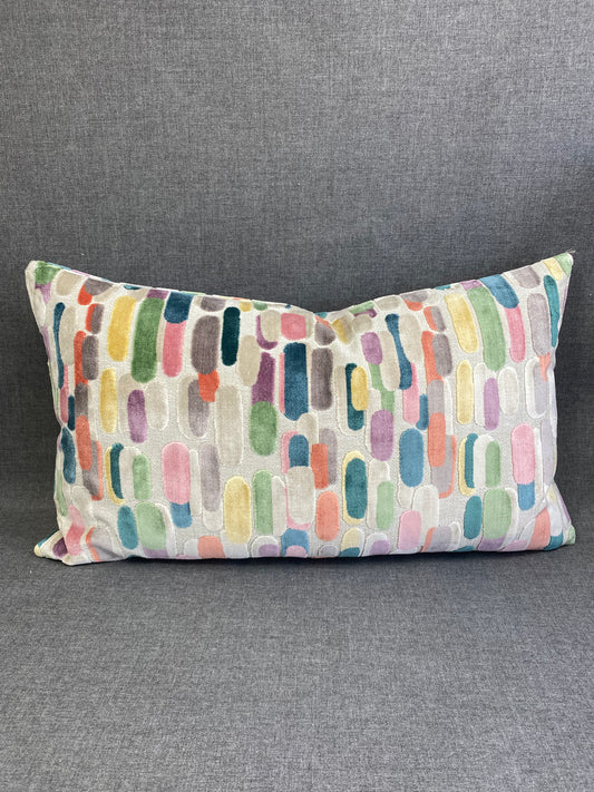 Luxury Lumbar Pillow - 24" x 14" -   Modern Confetti