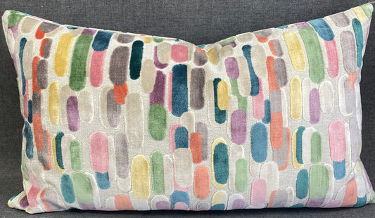 Luxury Lumbar Pillow - 24" x 14" -   Modern Confetti