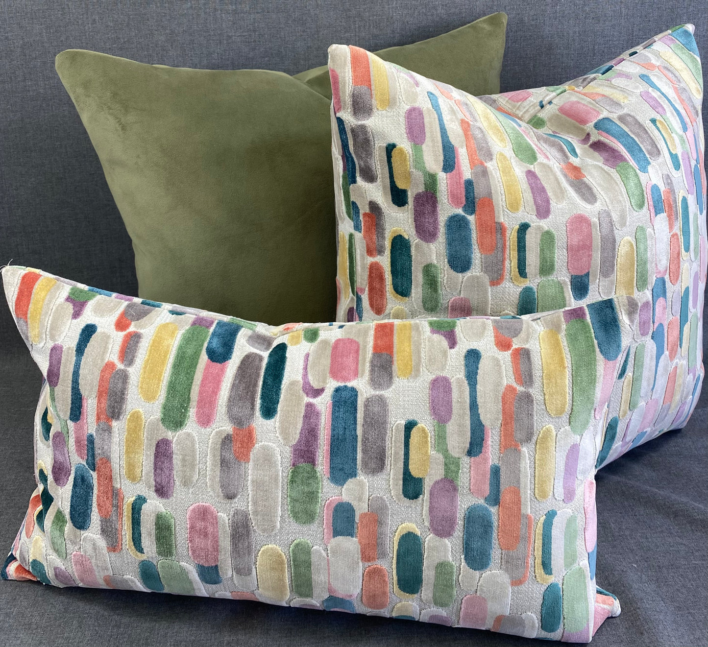 Luxury Lumbar Pillow - 24" x 14" -   Modern Confetti
