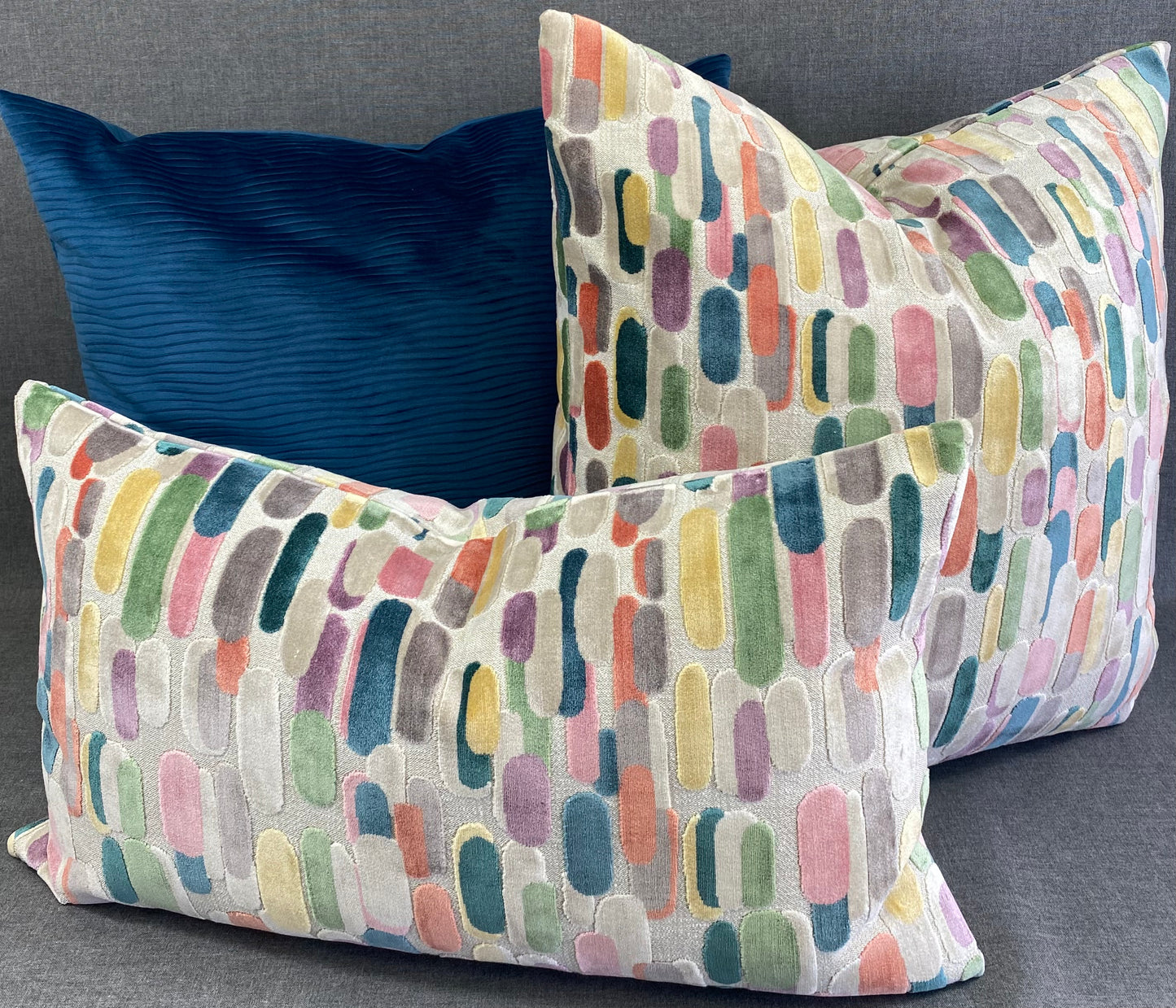 Luxury Lumbar Pillow - 24" x 14" -   Modern Confetti