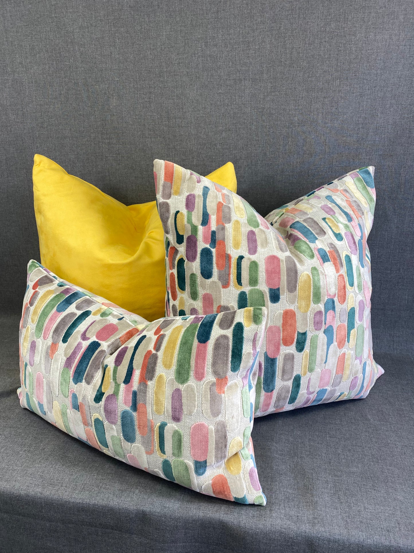 Luxury Lumbar Pillow - 24" x 14" -   Modern Confetti