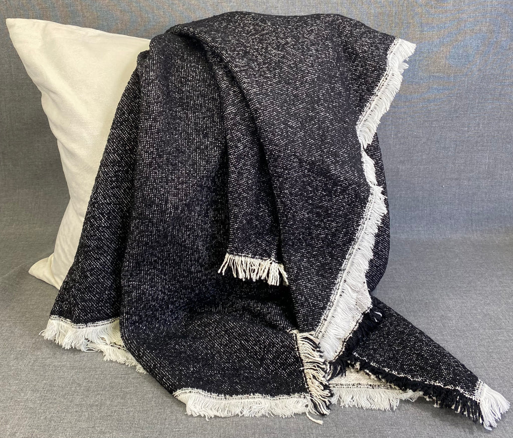 Reversible Throw-Black/White - 50"X 60"