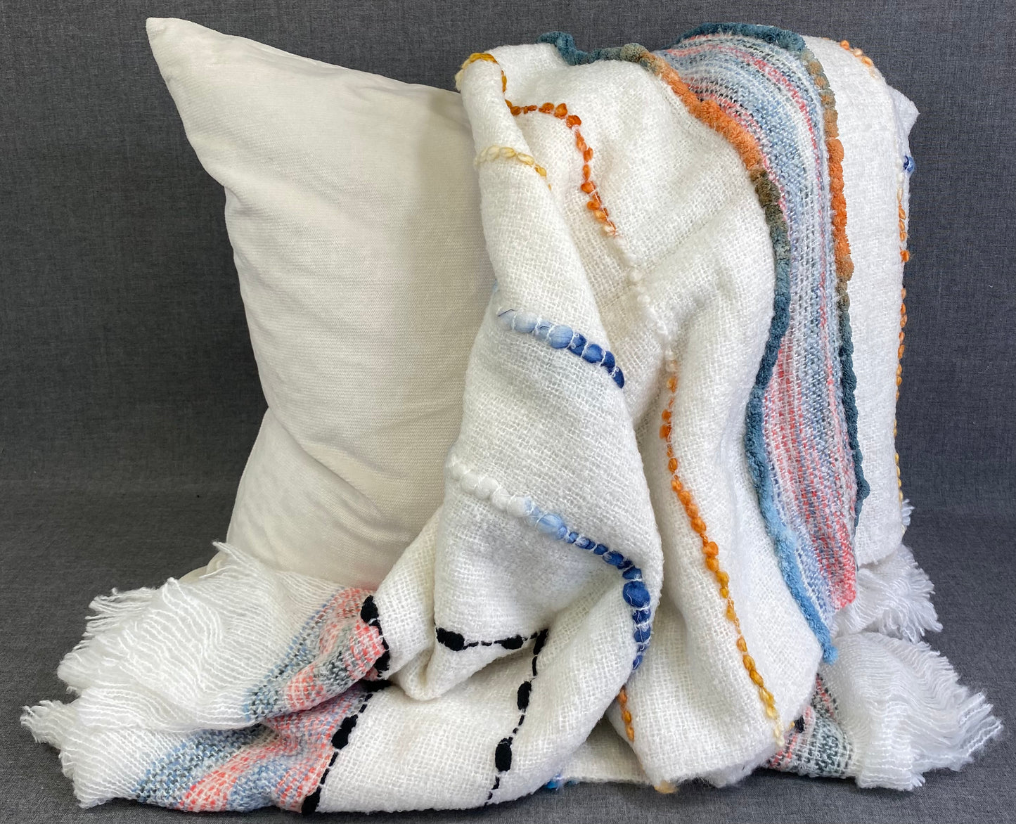 Chunky Woven Throw-Multi-50"X60"