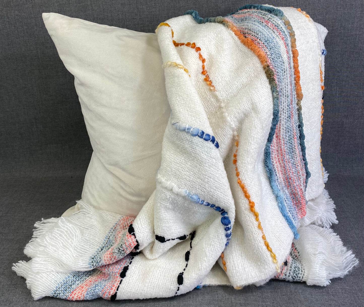 Chunky Woven Throw-Multi-50"X60"