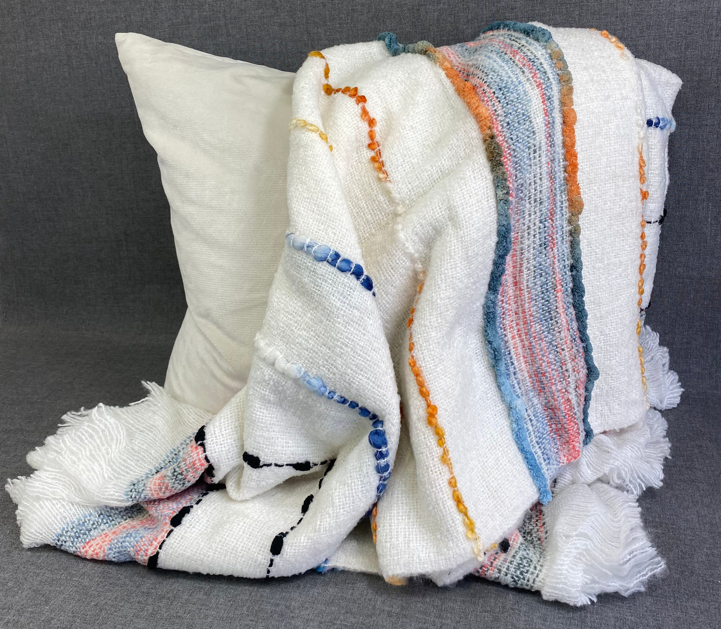 Chunky Woven Throw-Multi-50"X60"