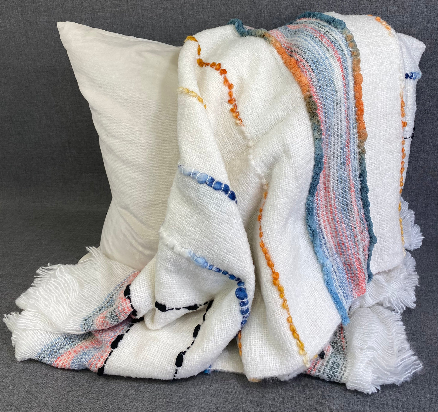 Chunky Woven Throw-Multi-50"X60"