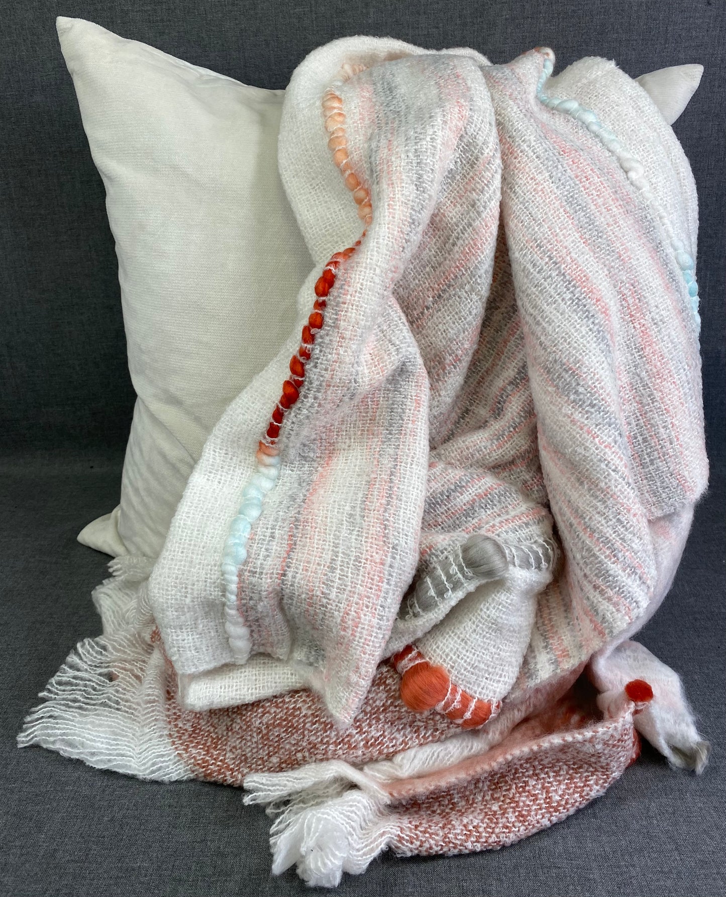 Chunky Bubble Woven Throw-Multi-50"X60"