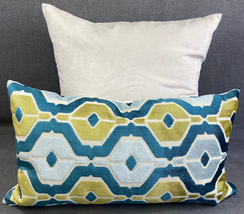 Luxury Lumbar Pillow - 24" x 14" - Dellan Teal