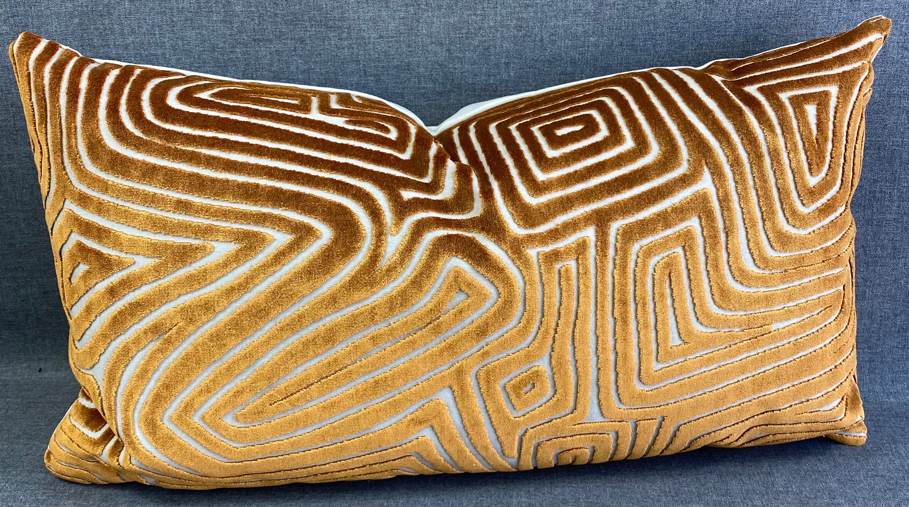 Luxury Lumbar Pillow - 24" x 14"- Vertigo Rust