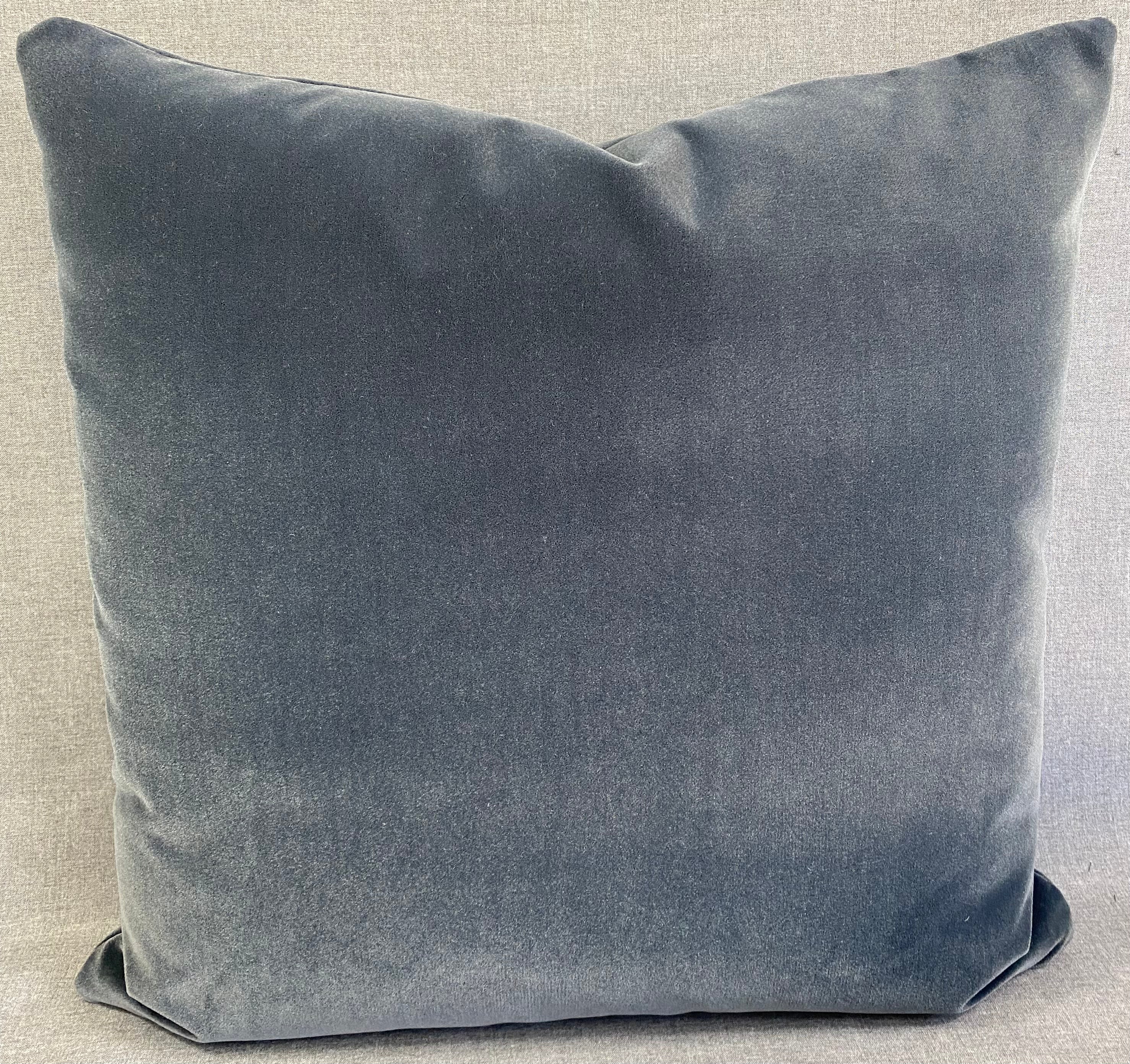 Luxury Pillow - 24" x 24"- Slate Mohair