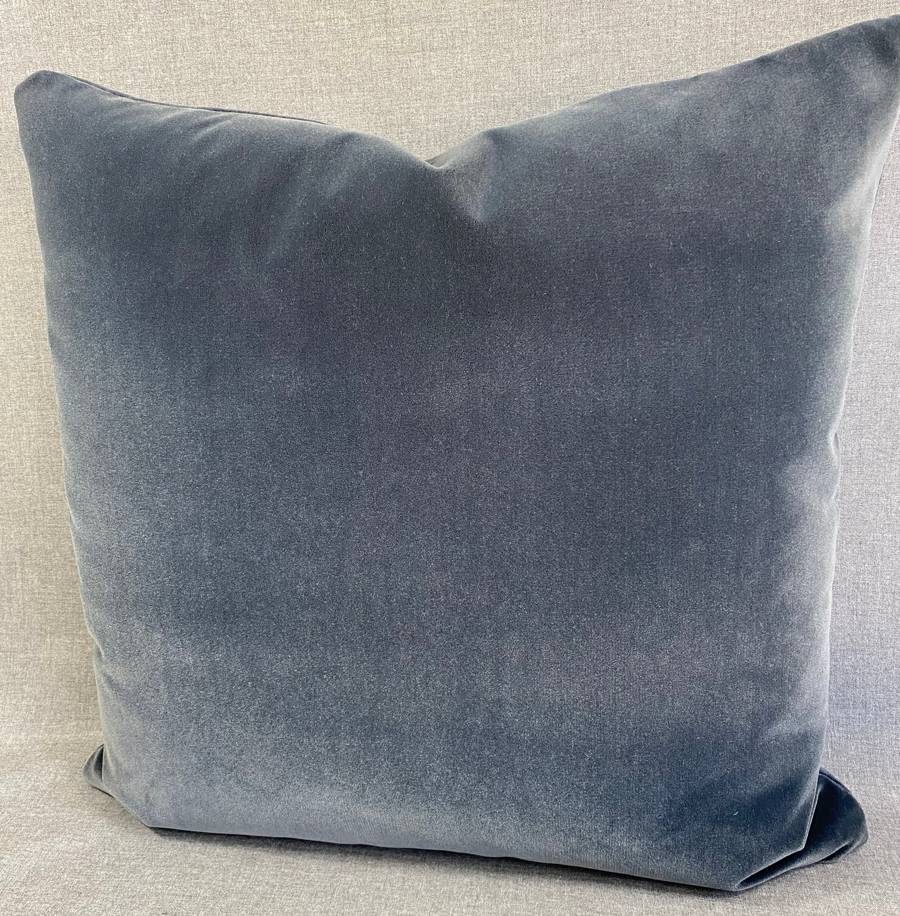 Luxury Pillow - 24" x 24"- Slate Mohair