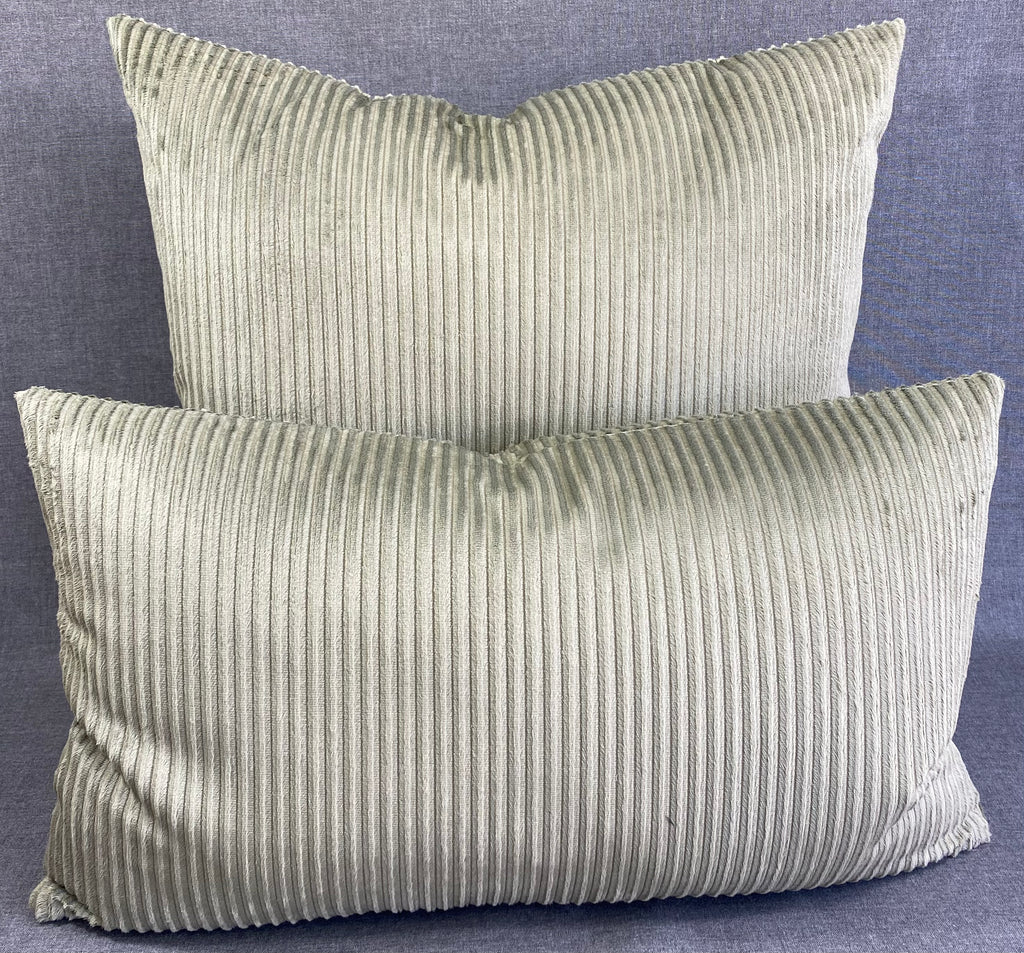 Luxury Pillow -  24" x 24"- Sage Corduroy