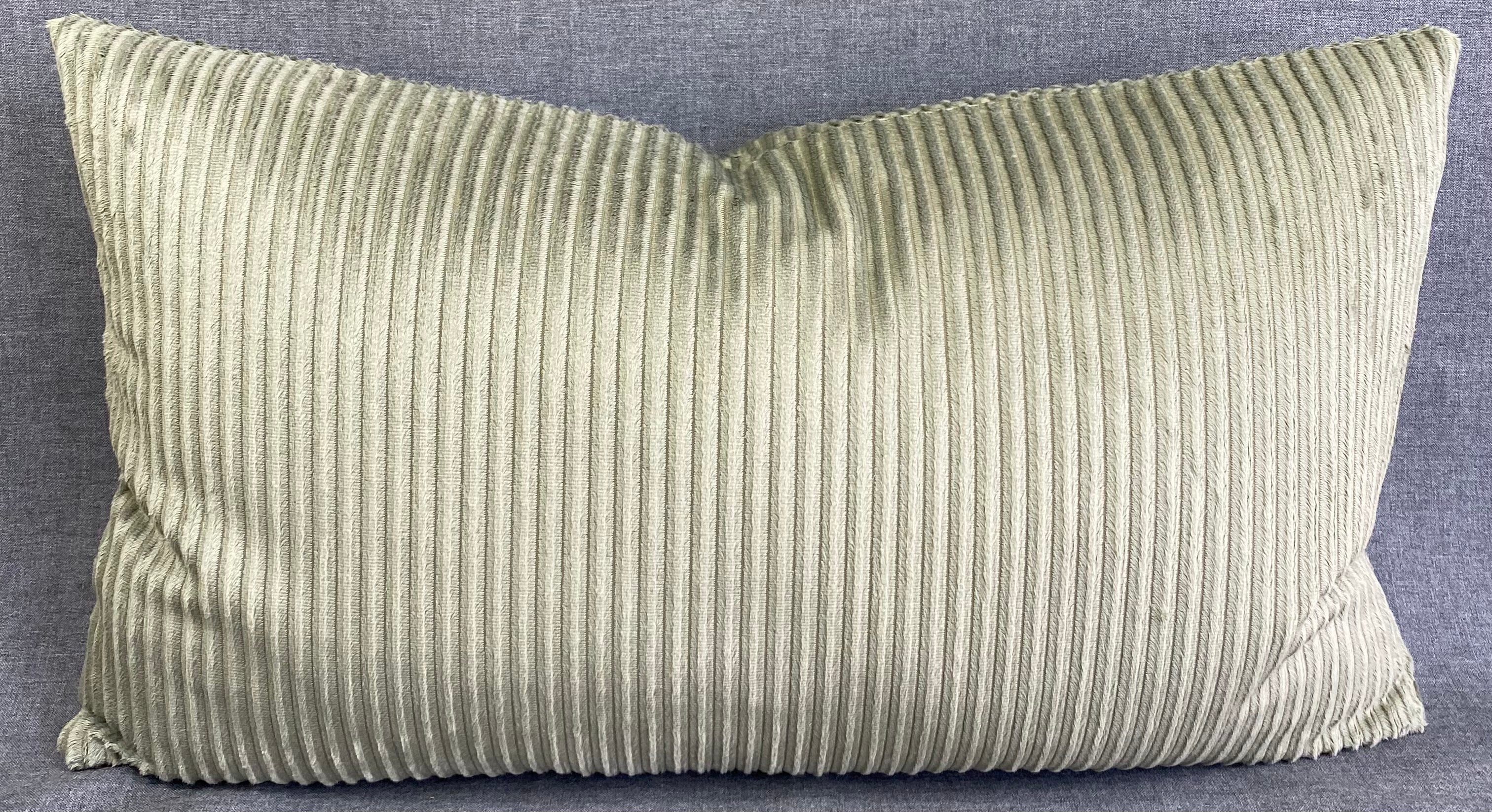 Luxury Lumbar Pillow - 24" x 14"- Sage Corduroy