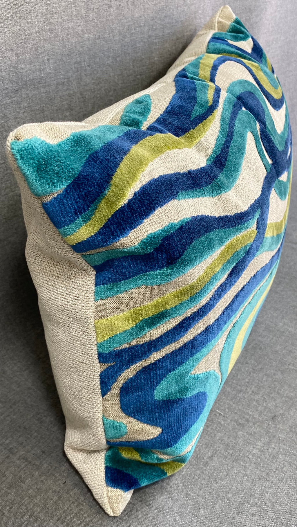 Luxury Lumbar Pillow – 24" × 14" – Sway Blue