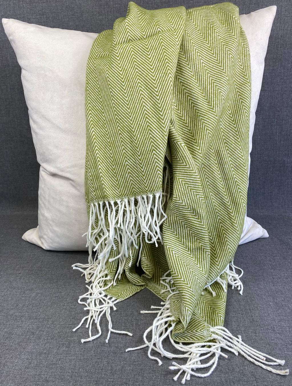 Herringbone Throw Grass- 50"X60"