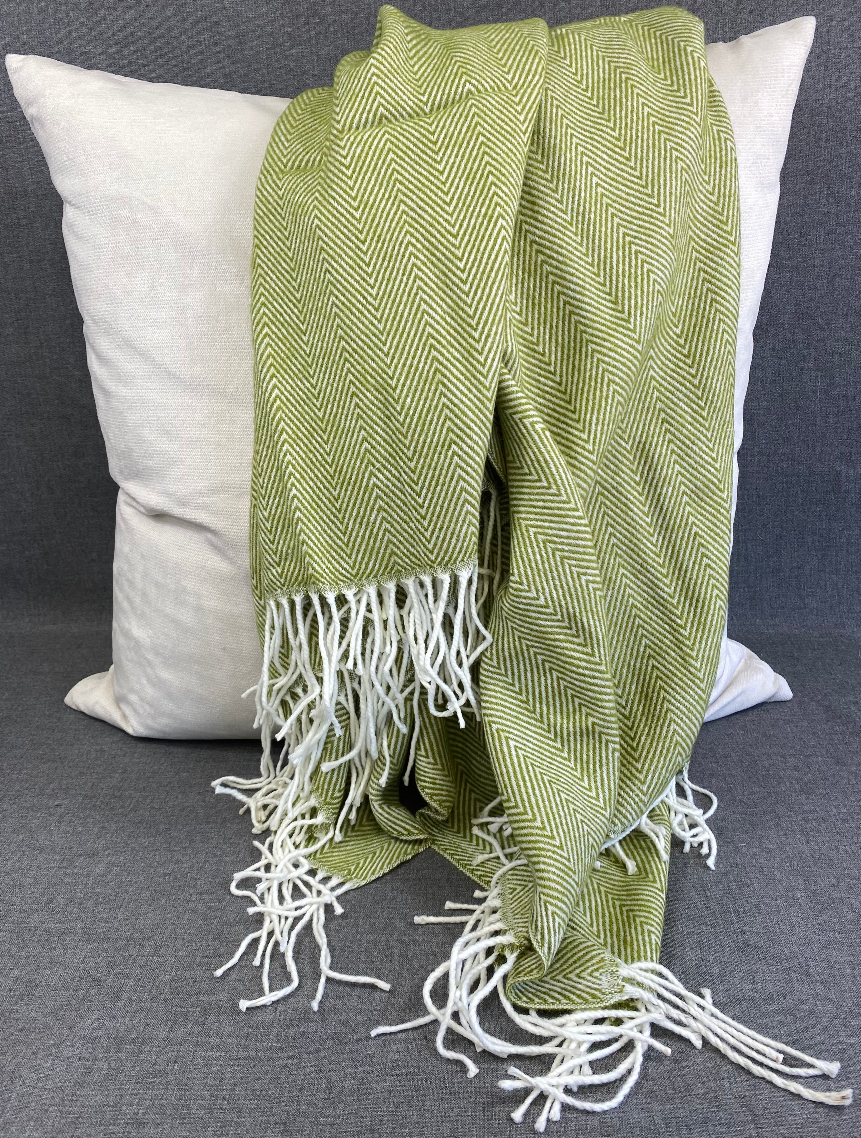 Herringbone Throw Grass- 50"X60"